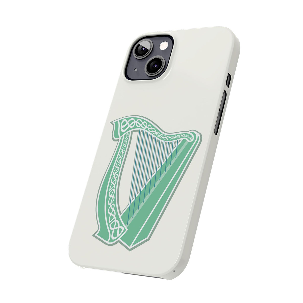 Irish Harp Slim Phone Case, Celtic Heritage Ireland Symbol Art Compatible with iPhone 17, 16, 15, 14, 13, 12, 11