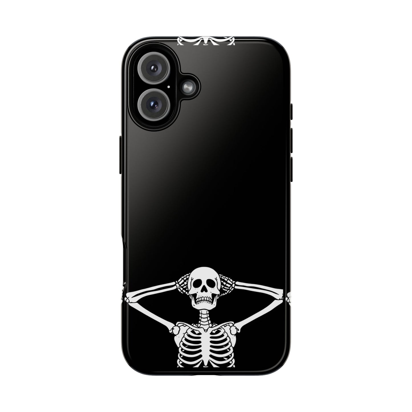 Skeleton Halloween Phone Case Coquette - Creepy Cute Gift for Her, Goth Coquette Spooky Tough Case,  Compatible with iPhone, Galaxy, Google