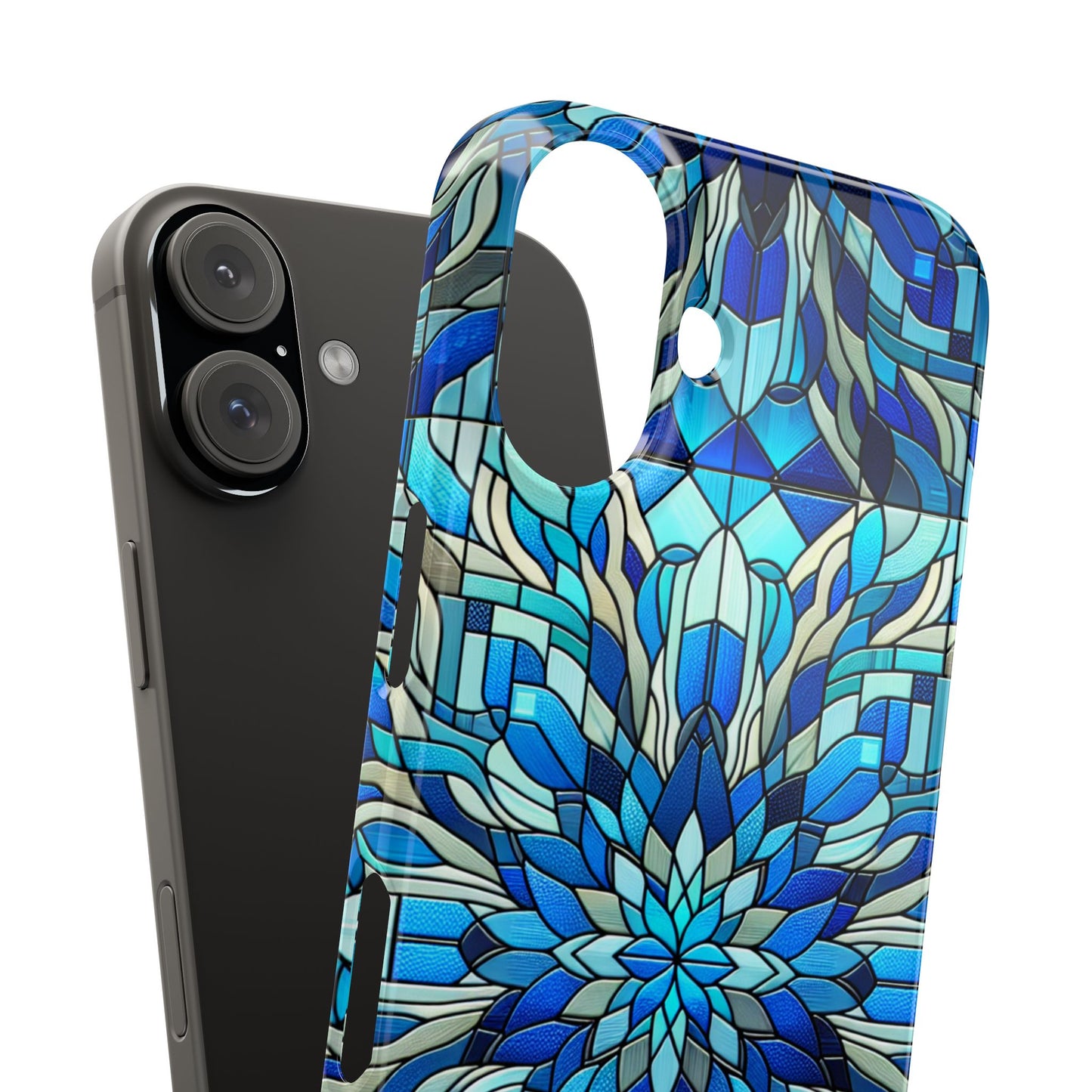 Stained Glass Slim Phone Cases, Floral Phone Covers, Unique Gifts, Artistic Phone Skins, Smartphone Accessories, Stylish Cases