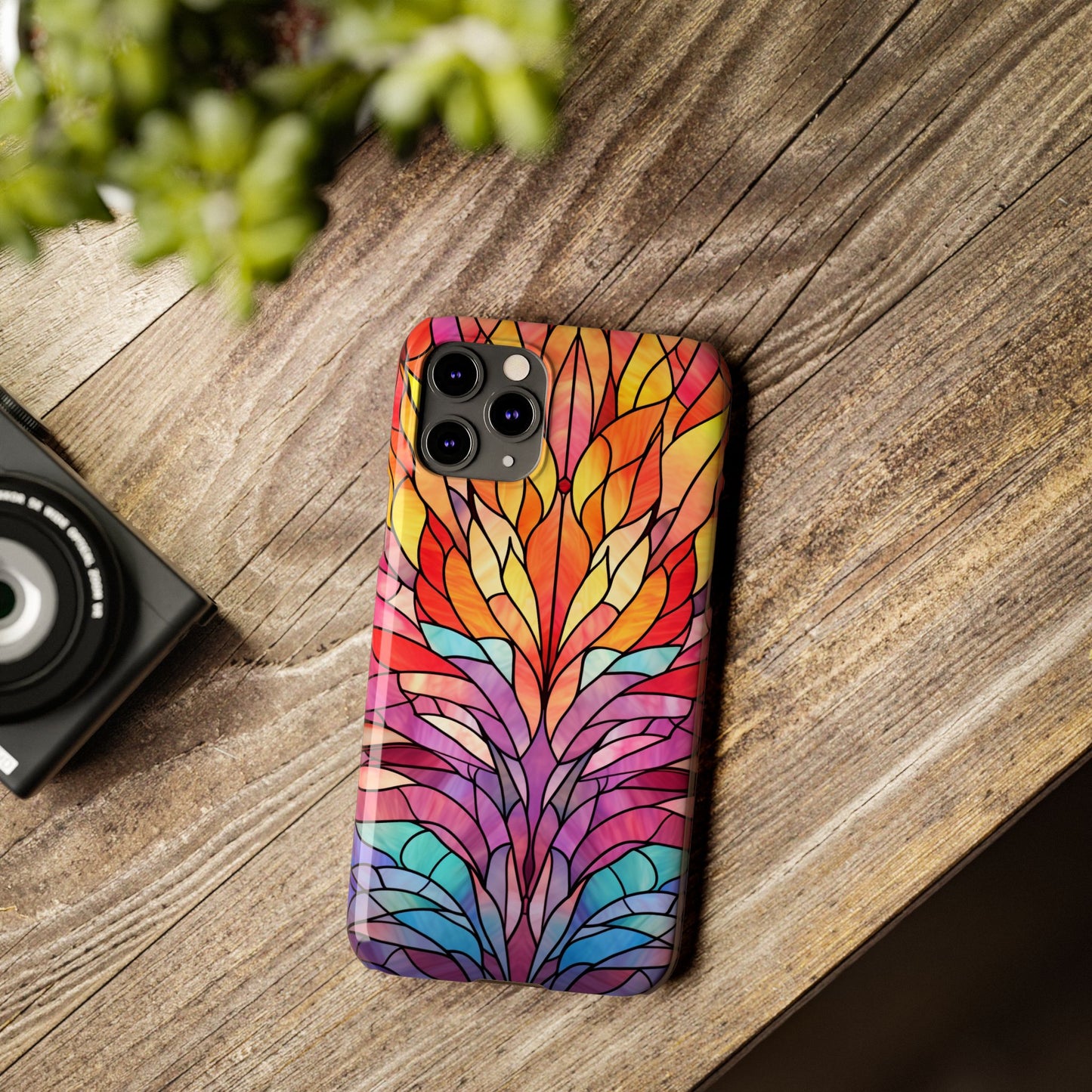 Vibrant Floral Slim Phone Cases, Colorful Smartphone Cover, Artistic Phone Skin, Unique Gift for Her, Nature-Inspired Accessory
