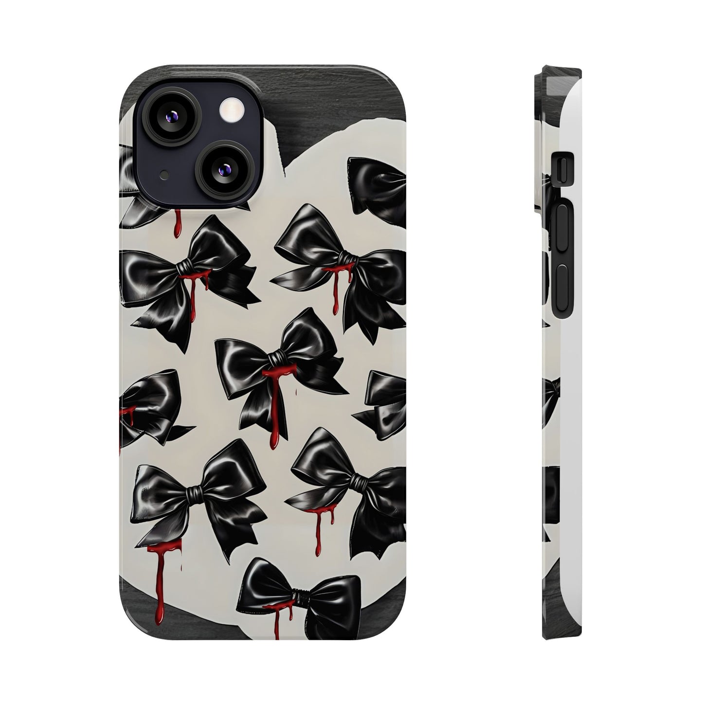 Spooky Halloween Slim Phone Case, Goth Coquette Aesthetic, Cute Horror Style, Perfect for Birthdays and Special Occasions