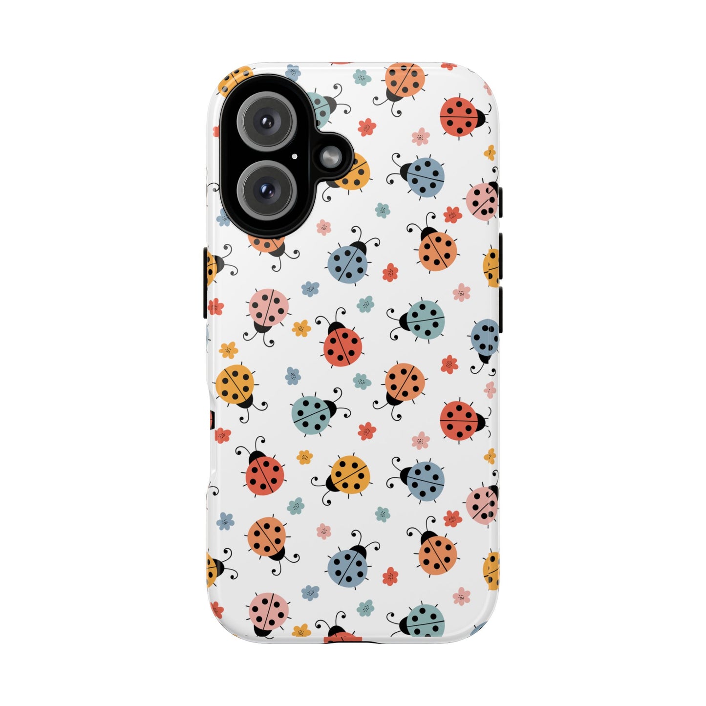 Ladybug Tough Phone Case - Cute Insect Aesthetic, Nature-Inspired Pattern Art, Compatible with iPhone, Galaxy, and Google Phones
