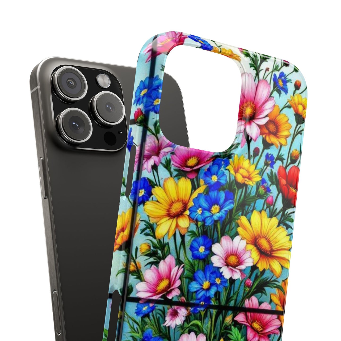 Vibrant Floral Slim Phone Cases | Cute Phone Cover Gifts for Nature Lovers, Spring Decor, Birthday or Holiday Gifts, Flower Design