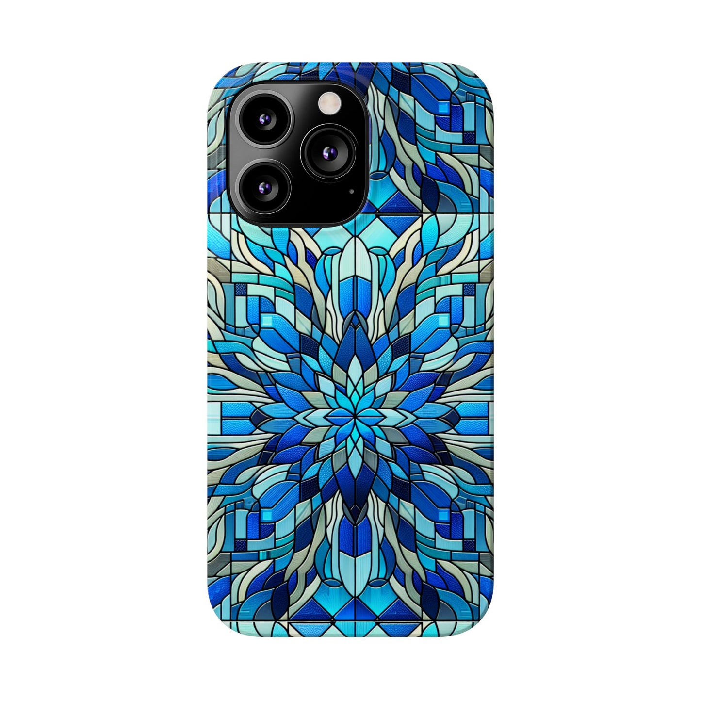Stained Glass Slim Phone Cases, Floral Phone Covers, Unique Gifts, Artistic Phone Skins, Smartphone Accessories, Stylish Cases