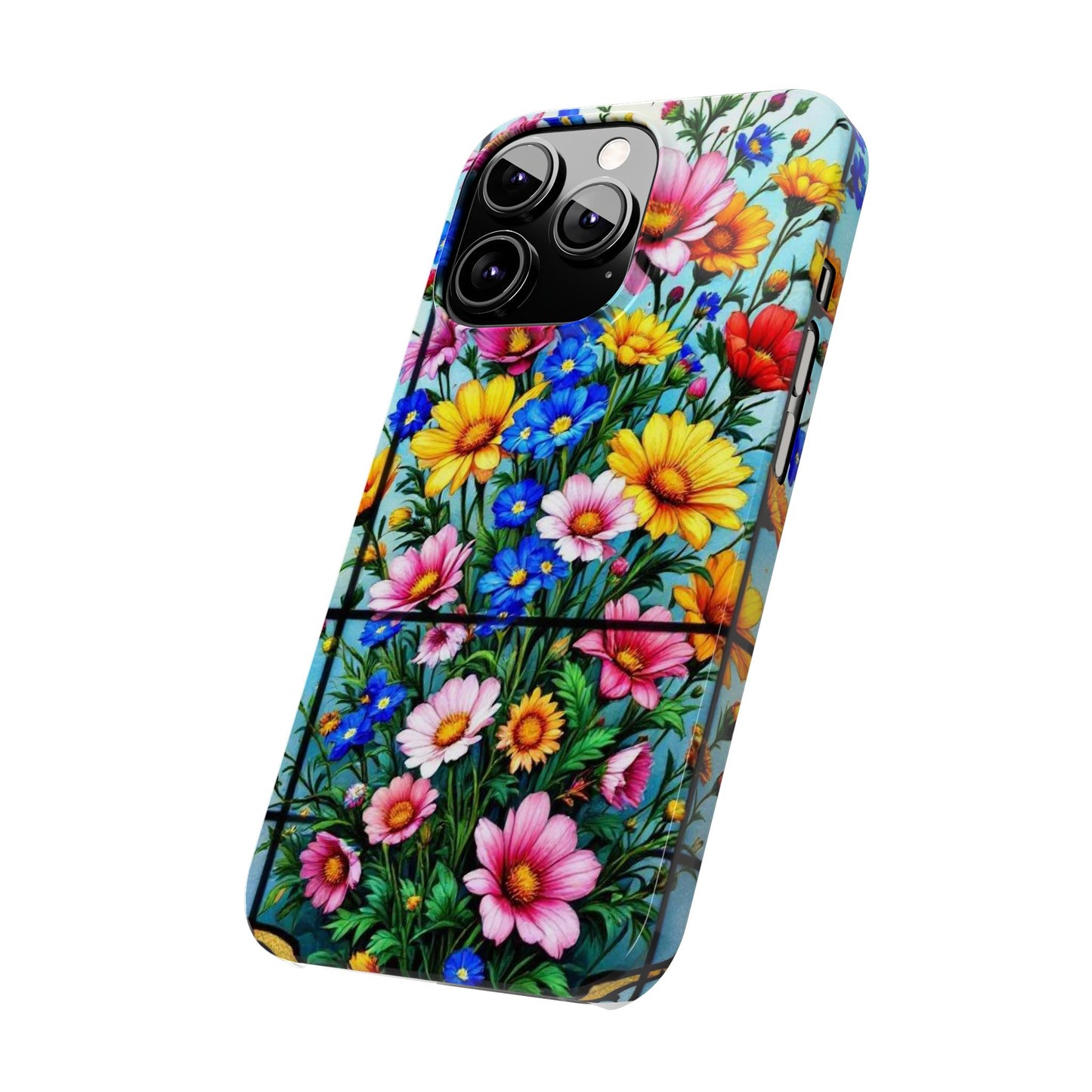 Vibrant Floral Slim Phone Cases | Cute Phone Cover Gifts for Nature Lovers, Spring Decor, Birthday or Holiday Gifts, Flower Design