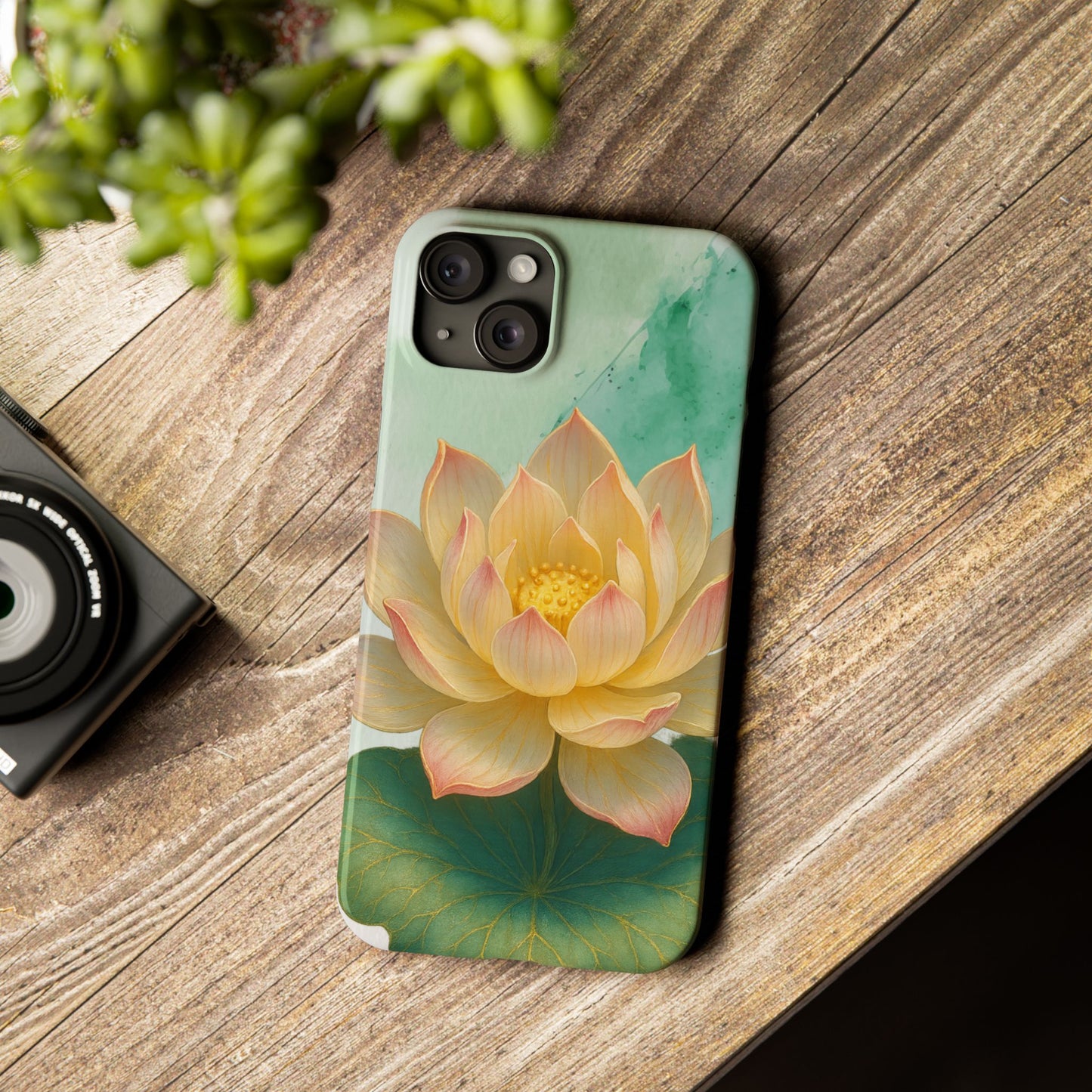 Lotus Blossom Slim Phone Cases, Floral Phone Covers, Nature-Inspired Accessories, Perfect Gift for Garden Lovers, Birthday Present