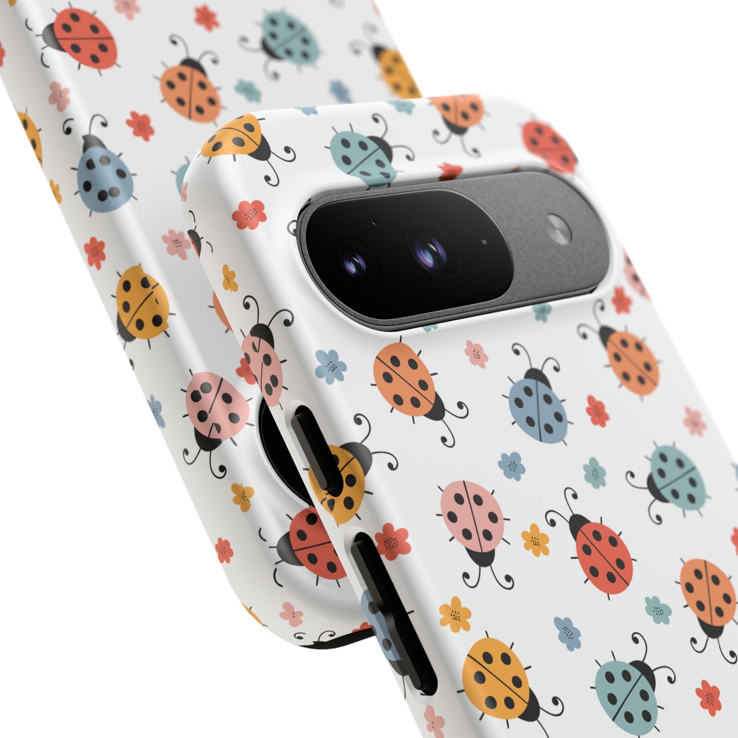 Ladybug Tough Phone Case - Cute Insect Aesthetic, Nature-Inspired Pattern Art, Compatible with iPhone, Galaxy, and Google Phones