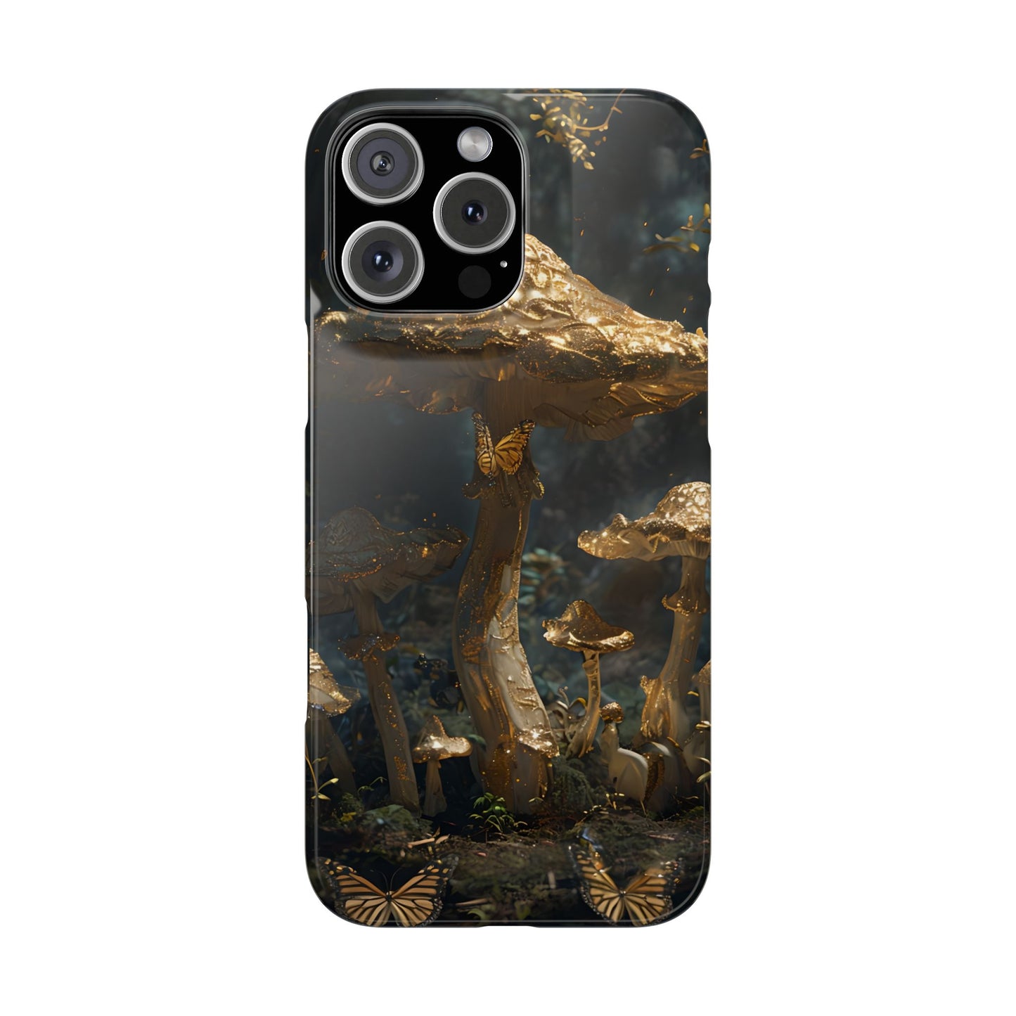 Enchanted Forest Slim Phone Cases, Fantasy Phone Cover, Mushroom Design, Nature Lover Gift, Boho Chic Cell Phone Case