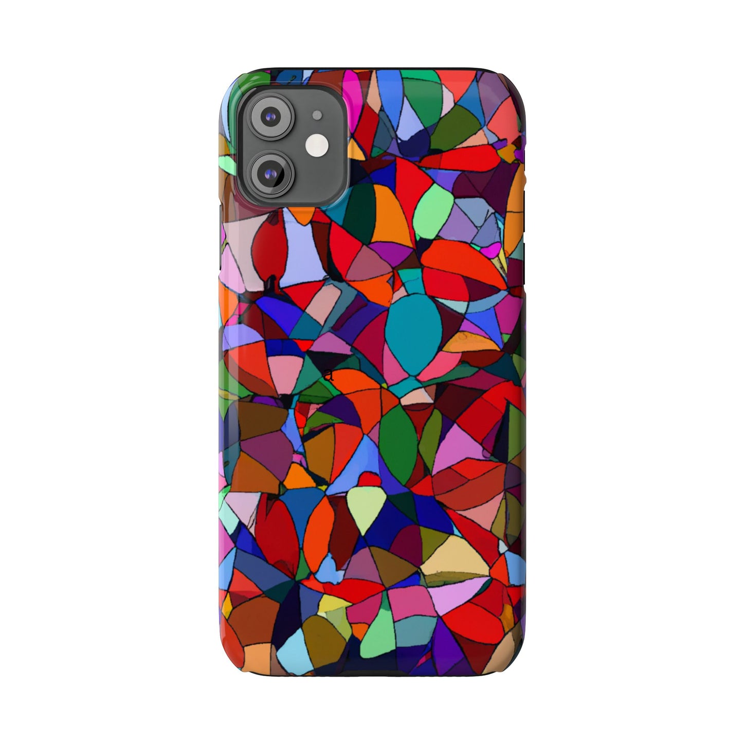 Colorful Stained Glass Modern Abstract- Colorful Art, Stylish Accessory, Fun Gift, Unique Design, Phone Protection
