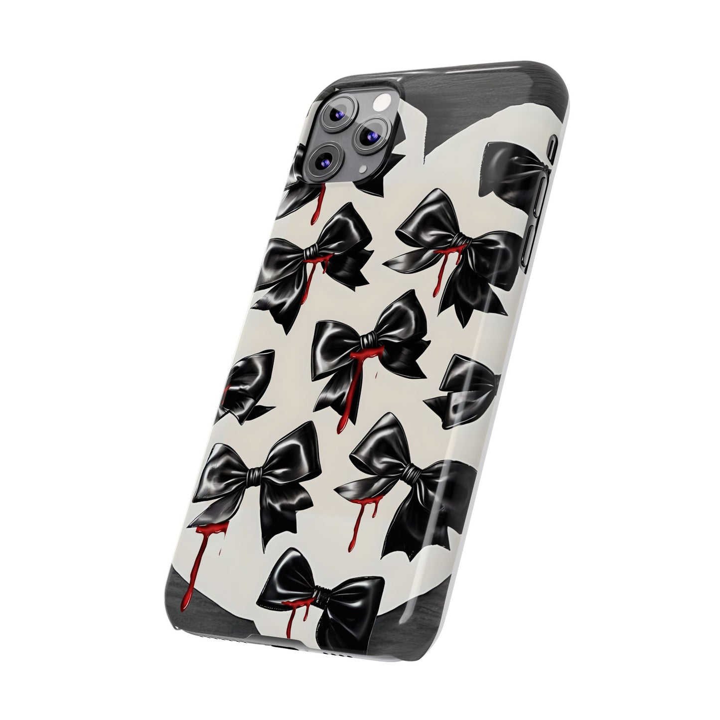 Spooky Halloween Slim Phone Case, Goth Coquette Aesthetic, Cute Horror Style, Perfect for Birthdays and Special Occasions