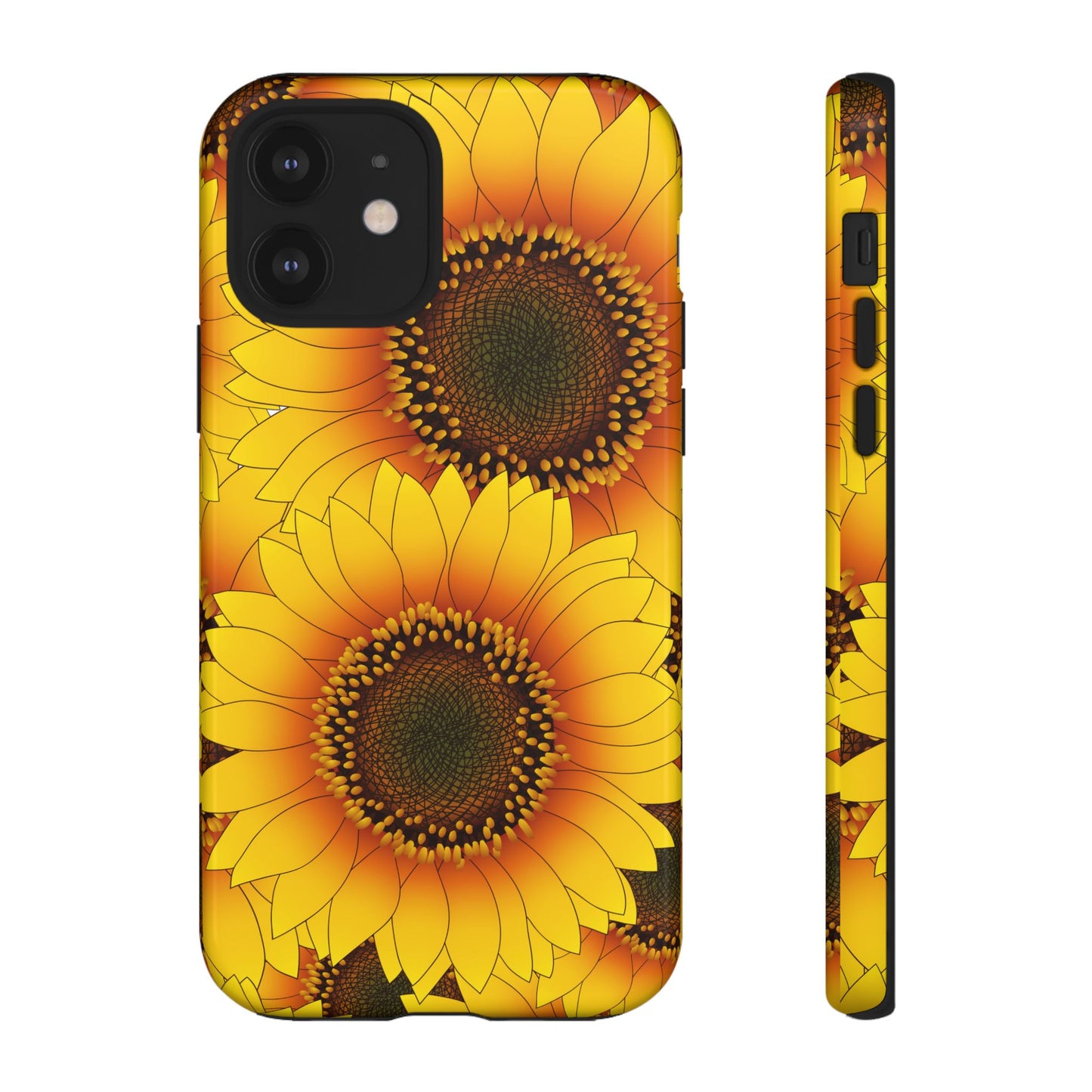 Sunflower Aesthetic Tough Phone Case - Bright Floral Art, Bold Yellow Sunflower Design, Compatible with iPhone, Galaxy, and Google Phones