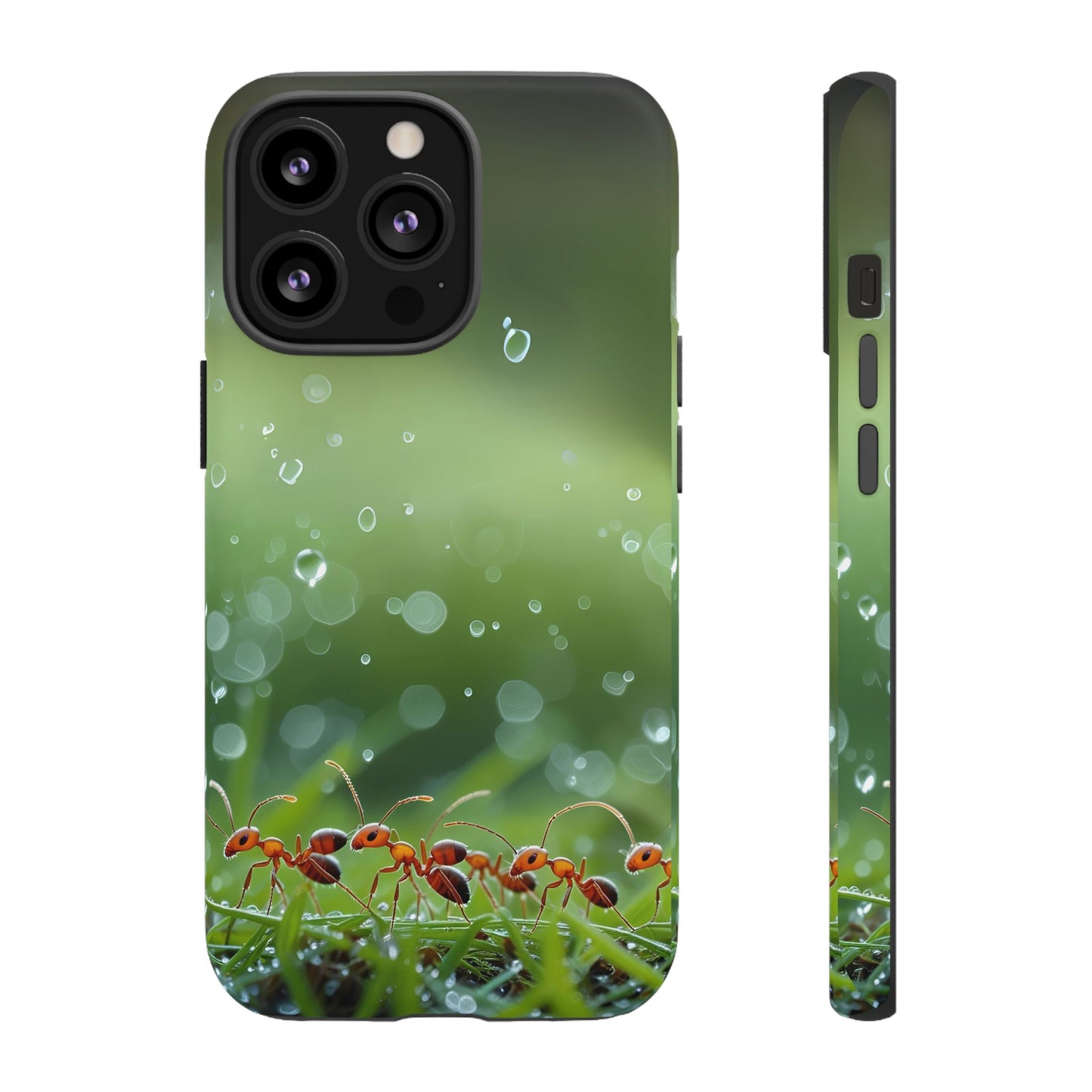 Marching Ant Pattern Tough Phone Case - Realistic Insect Art, Minimalist Nature Aesthetic, Compatible with iPhone, Galaxy, and Google Phones
