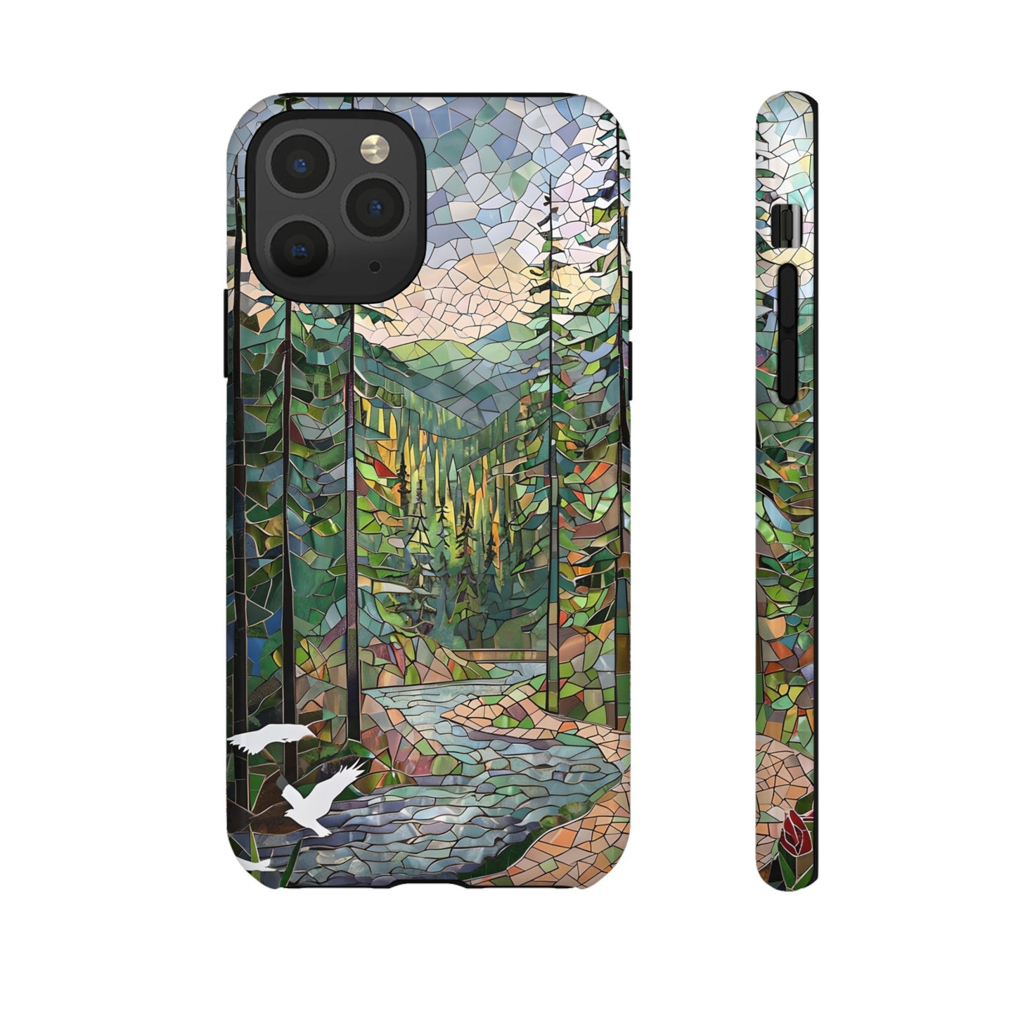 Olympic National Park Phone Case, Mosaic Phone Case, Olympic National Park Art Gift, Scenic Waterfall Phone Cover, Landscape Aesthetic Case