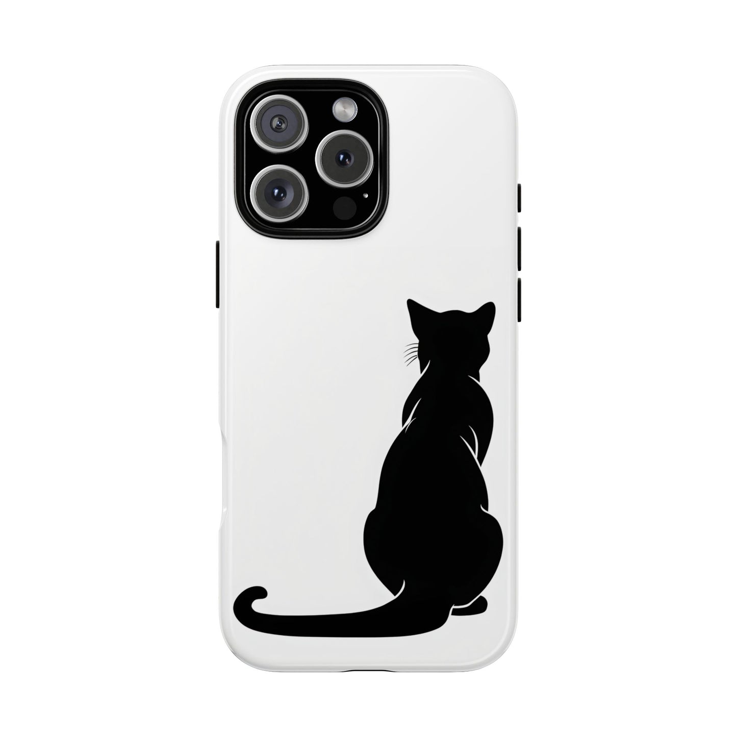 Black Cat Halloween Phone Case Coquette - Creepy Cute Gift for Her, Goth Coquette Spooky Tough Case, Compatible with iPhone, Galaxy, Google