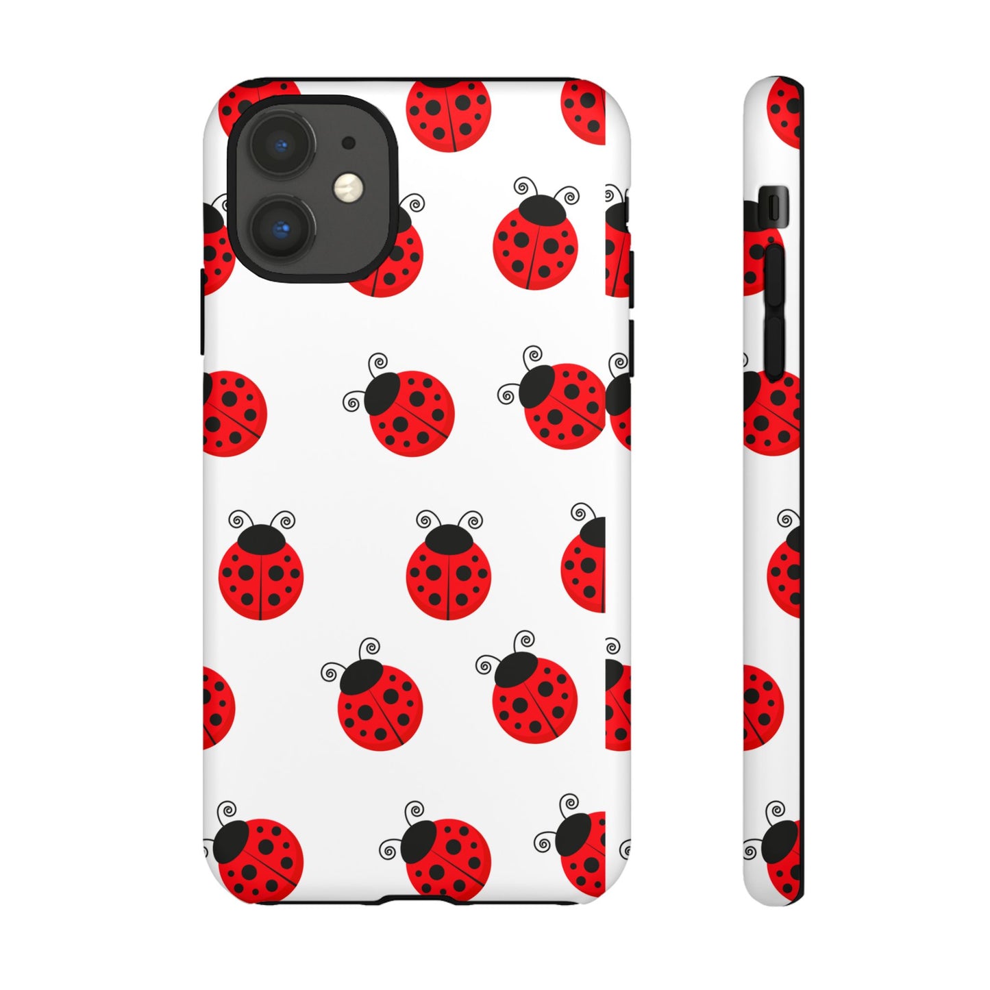 Ladybug Tough Phone Case - Cute Insect Aesthetic, Nature-Inspired Pattern Art, Compatible with iPhone, Galaxy, and Google Phones