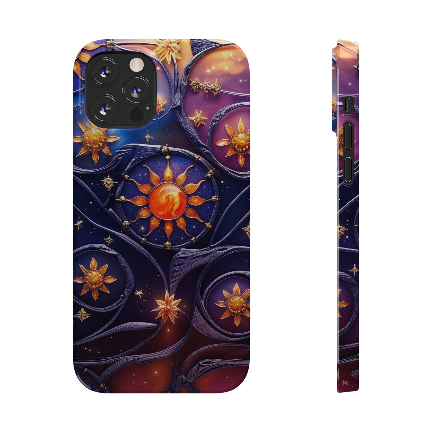 Celestial Slim Phone Cases, Starry Sky Phone Cover, Zodiac Design, Astrology Gift, Cosmic Phone Accessories