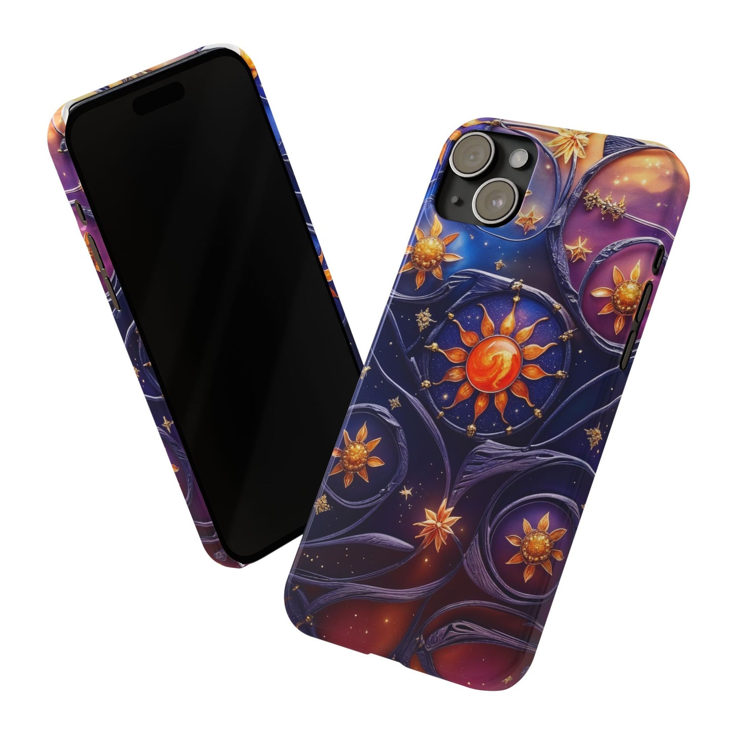Celestial Slim Phone Cases, Starry Sky Phone Cover, Zodiac Design, Astrology Gift, Cosmic Phone Accessories