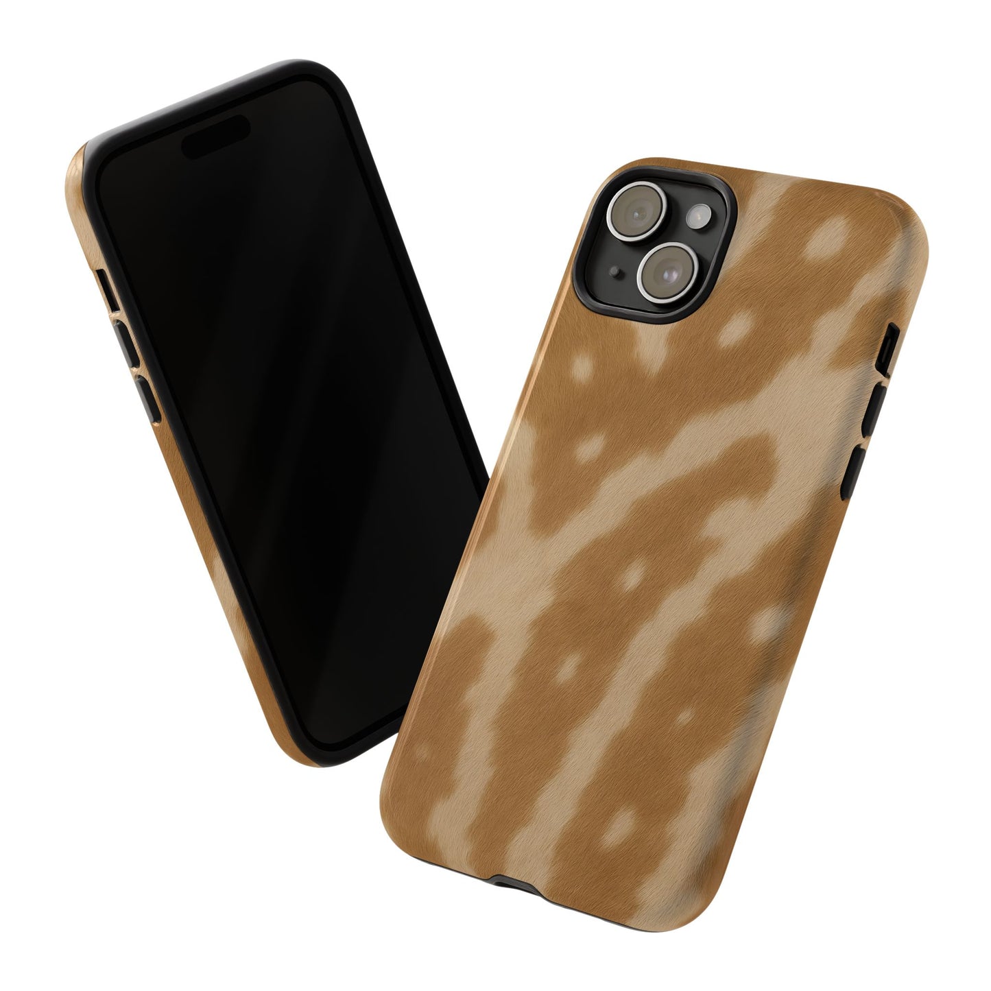 Giraffe Print Tough Phone Case, Animal Print, Protective Faux Skin Style Cover Compatible with iPhone 17, 16, 15, 14, 13, Galaxy, Google