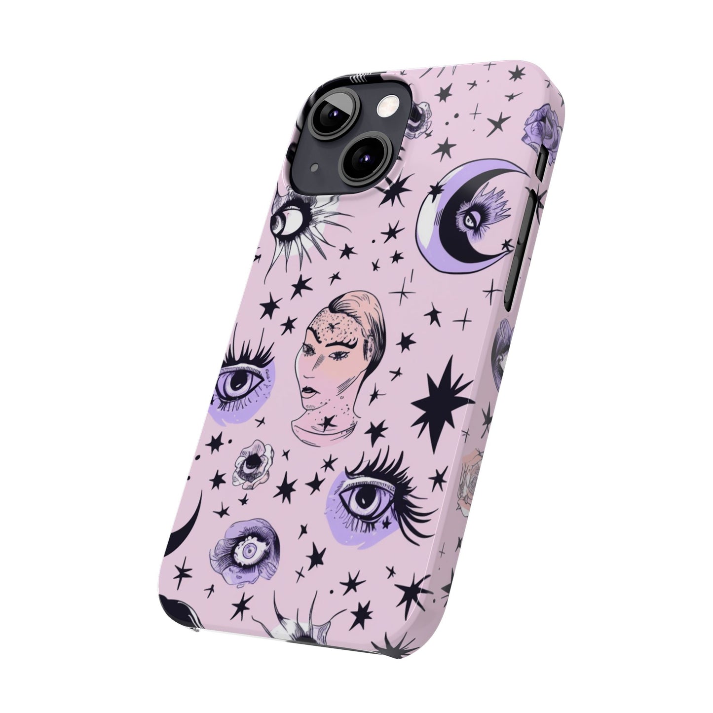 Celestial Slim Phone Cases - Stylish Cosmic Design, Personalized Phone Protectors, Astrology Gifts, Unique Phone Accessories, Moon & Stars