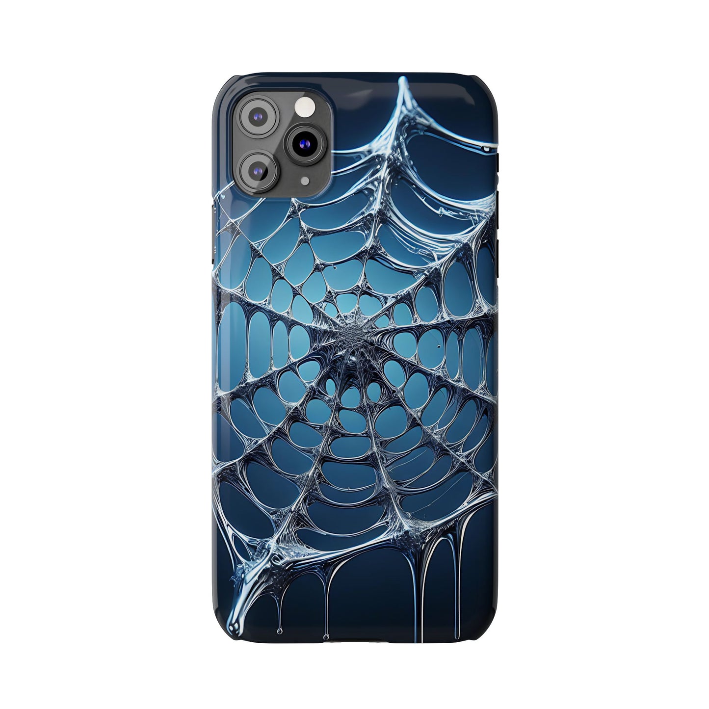Spider Web Slim Phone Case - Artistic Design for Halloween, Unique Gift, Phone Accessories, Trendy Tech Style, Eco-Friendly Case