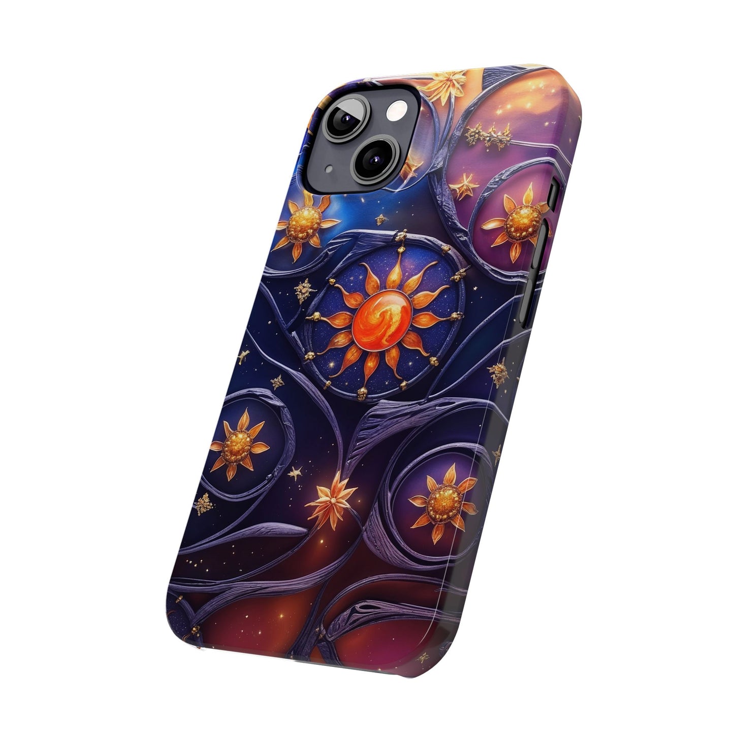 Celestial Slim Phone Cases, Starry Sky Phone Cover, Zodiac Design, Astrology Gift, Cosmic Phone Accessories