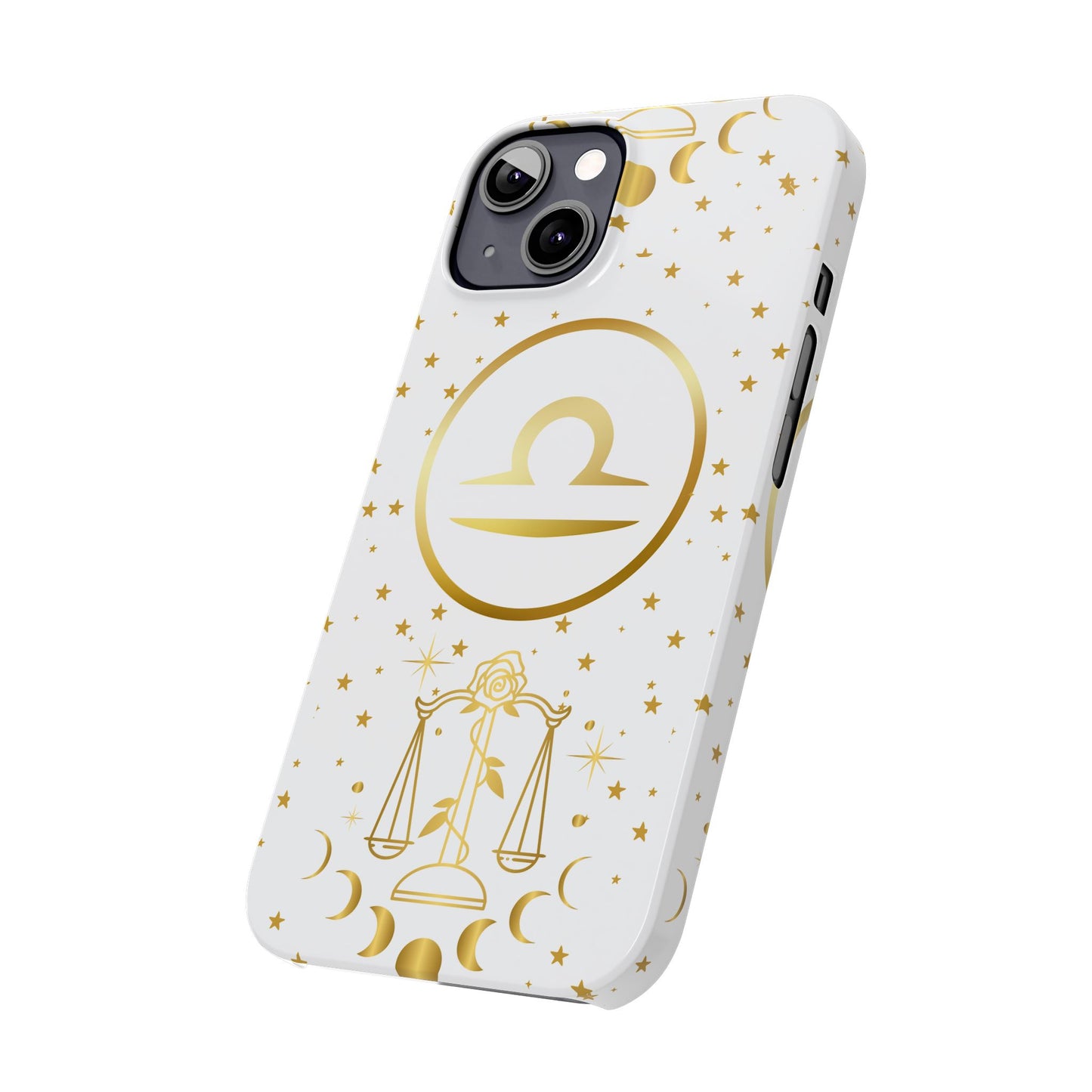 Libra Zodiac Slim Phone Case Astrology Gift for Her, Celestial Star Sign Cover, Birthday Gift, Compatible with iPhone 17, 16, 15, 14, 13