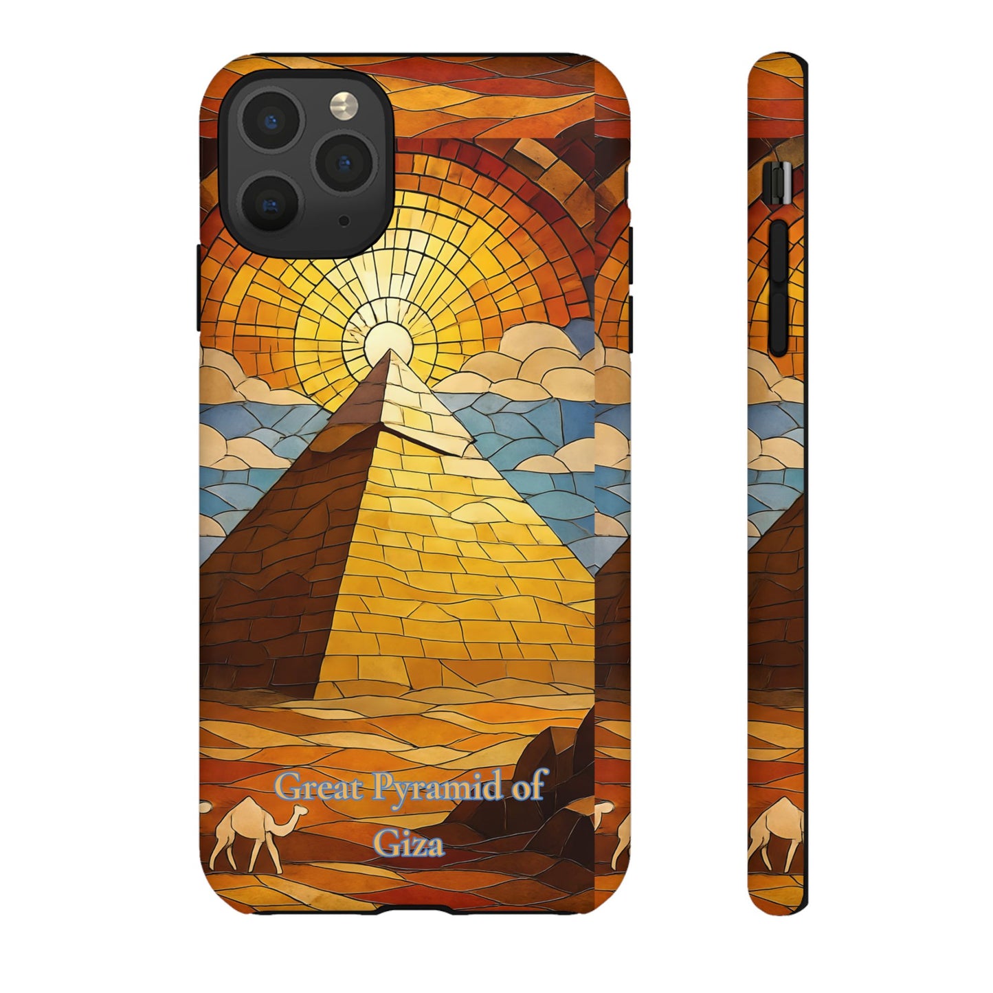 Great Pyramid of Giza Tough Phone Case - Ancient Egypt Aesthetic, World Wonder Art Design, Compatible with iPhone, Galaxy, and Google Phones