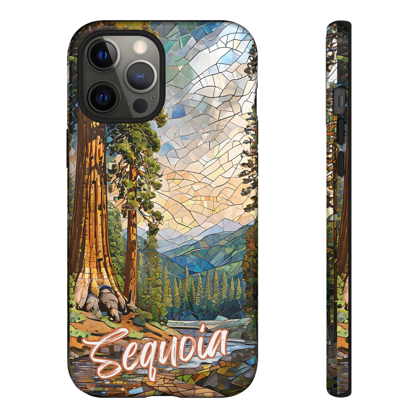 Sequoia National Park Northern California Phone Case, Mosaic Phone Case, Mountain Nature Art, National Park Gift, Scenic Forest Phone Cover