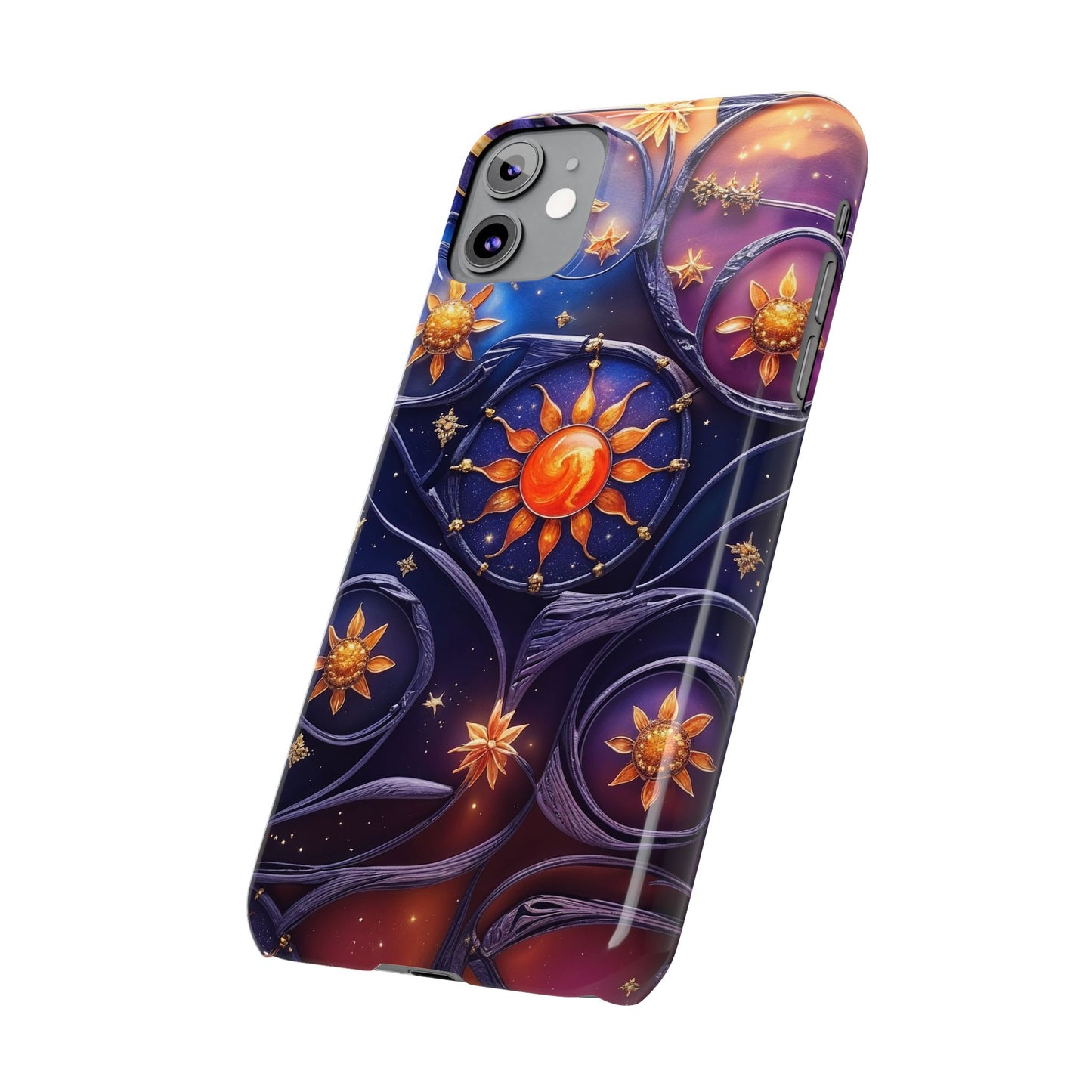 Celestial Slim Phone Cases, Starry Sky Phone Cover, Zodiac Design, Astrology Gift, Cosmic Phone Accessories
