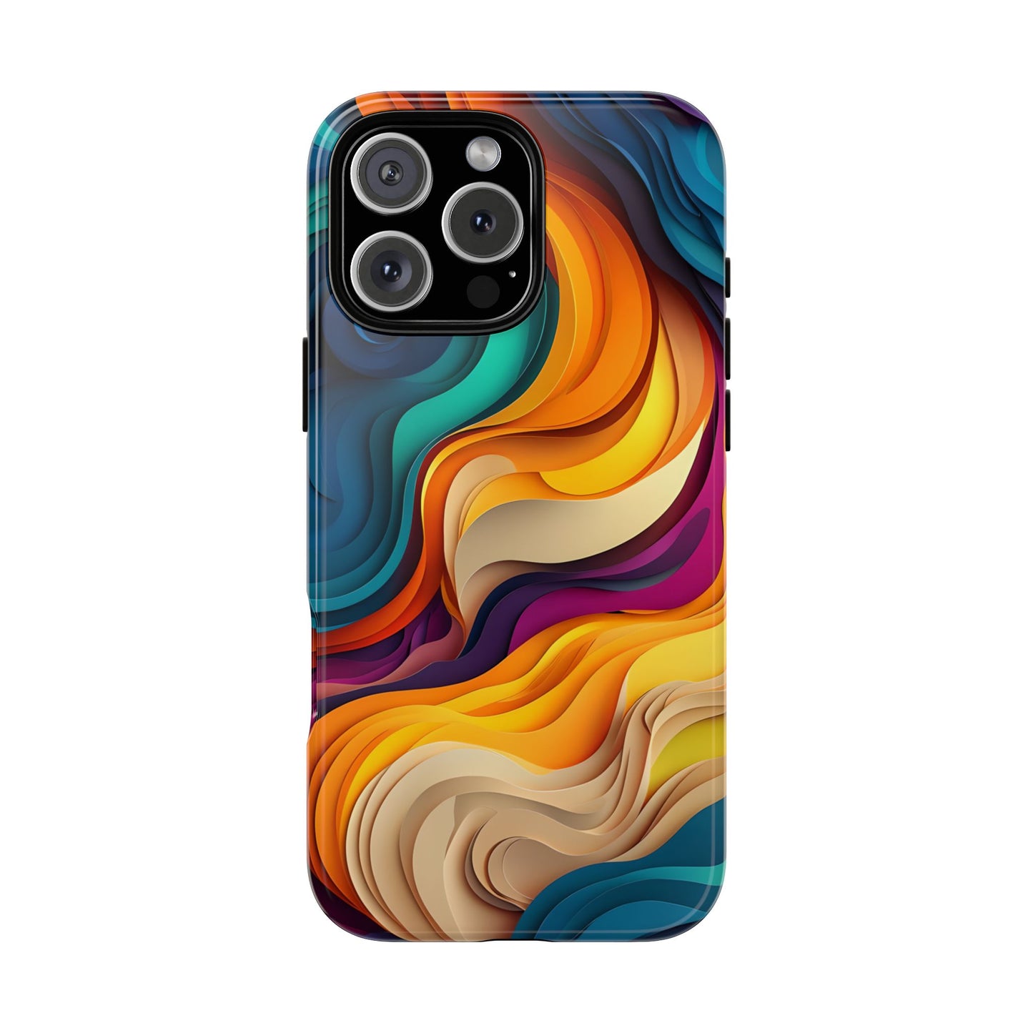 Colorful Modern Art Phone Case, Bold Abstract Swirl Design for iPhone, Samsung, Google Pixel Vibrant Artistic Phone CoverPerfect Gift Idea