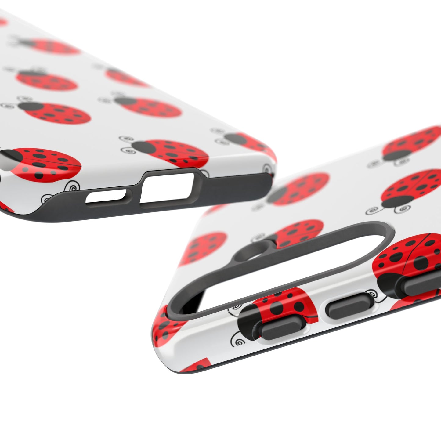 Ladybug Tough Phone Case - Cute Insect Aesthetic, Nature-Inspired Pattern Art, Compatible with iPhone, Galaxy, and Google Phones