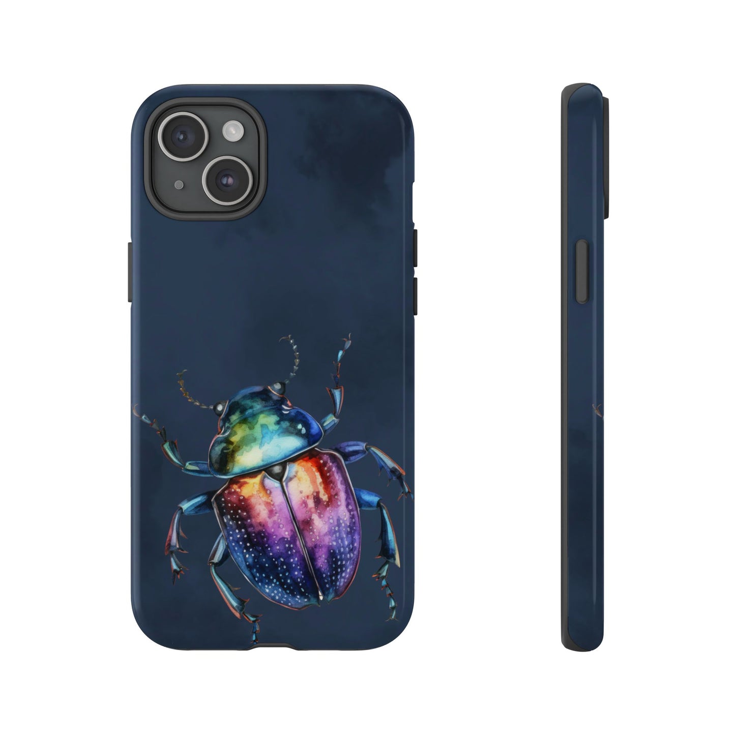 Iridescent Beetle Tough Phone Case - Insect Art Design, Nature-Inspired Pattern, Compatible with iPhone, Galaxy, and Google Phones