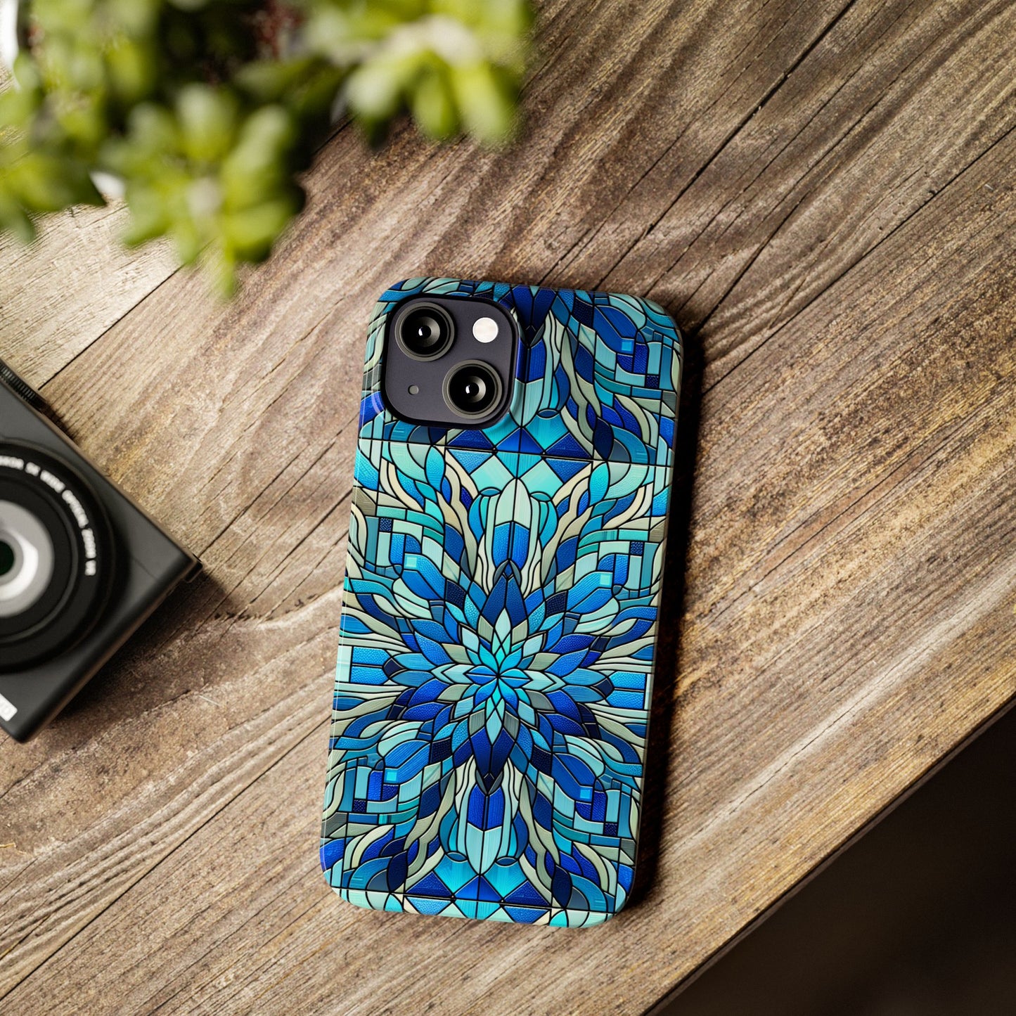 Stained Glass Slim Phone Cases, Floral Phone Covers, Unique Gifts, Artistic Phone Skins, Smartphone Accessories, Stylish Cases