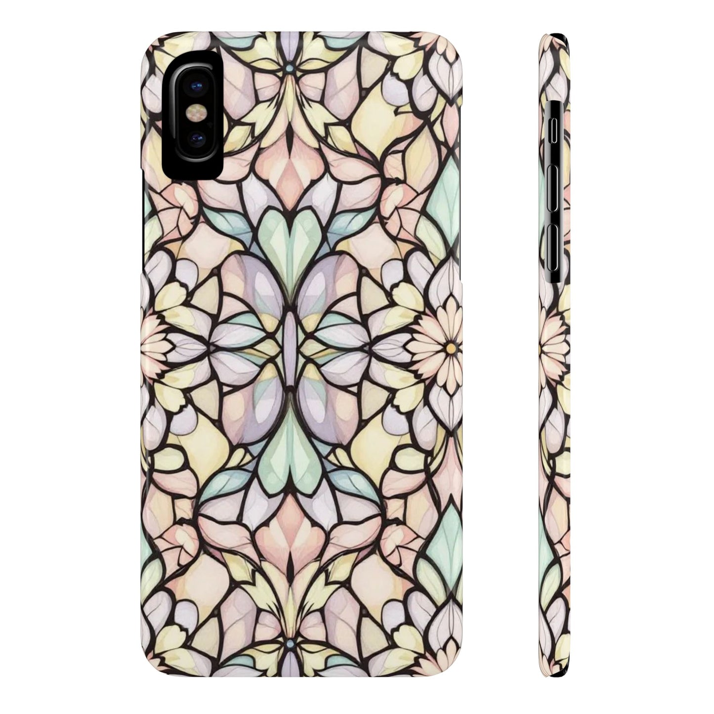 Floral Pattern Slim Phone Case - Perfect Gift for Nature Lovers, Stylish Accessory, Mobile Protection, Unique Design, Spring Vibes