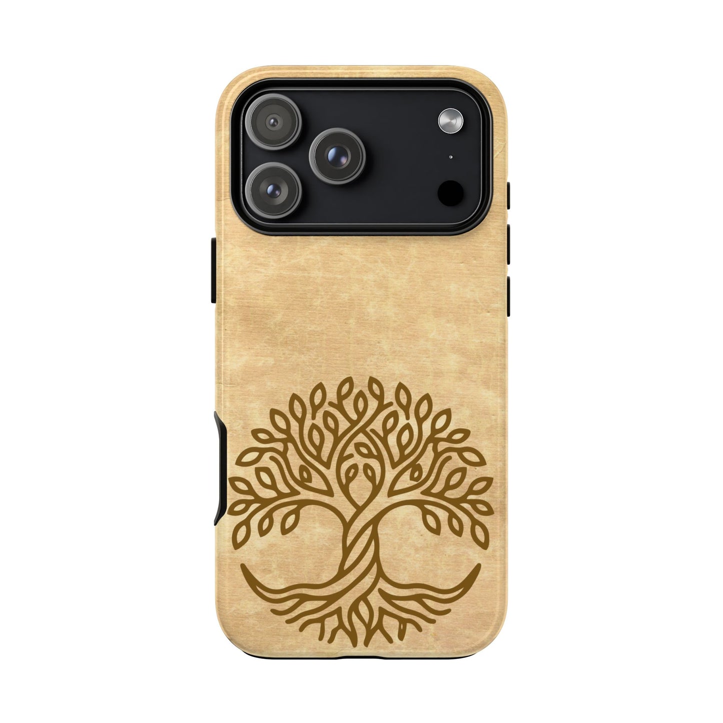Celtic Tree of Life Tough Phone Case Manuscript Parchment Irish Symbol Cover iPhone 17 16 15 14 13 Galaxy Google