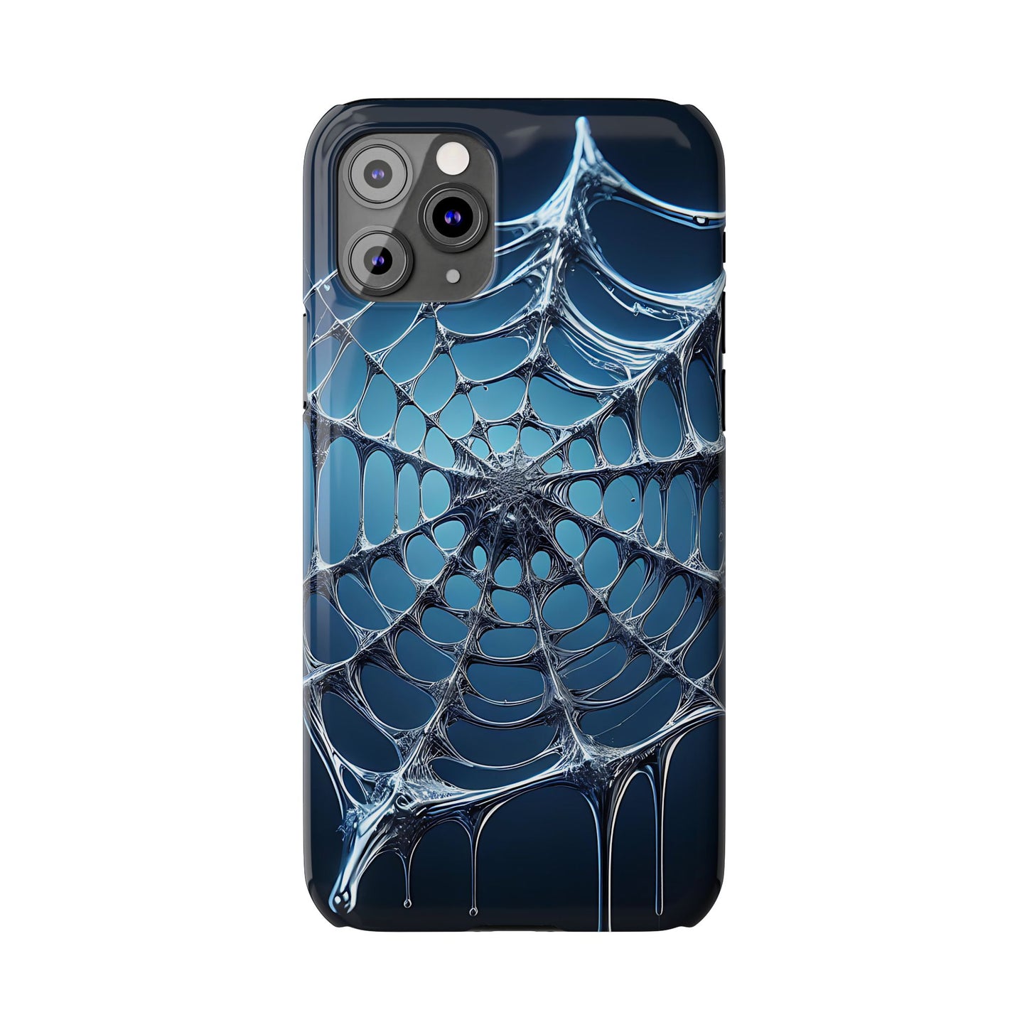 Spider Web Slim Phone Case - Artistic Design for Halloween, Unique Gift, Phone Accessories, Trendy Tech Style, Eco-Friendly Case
