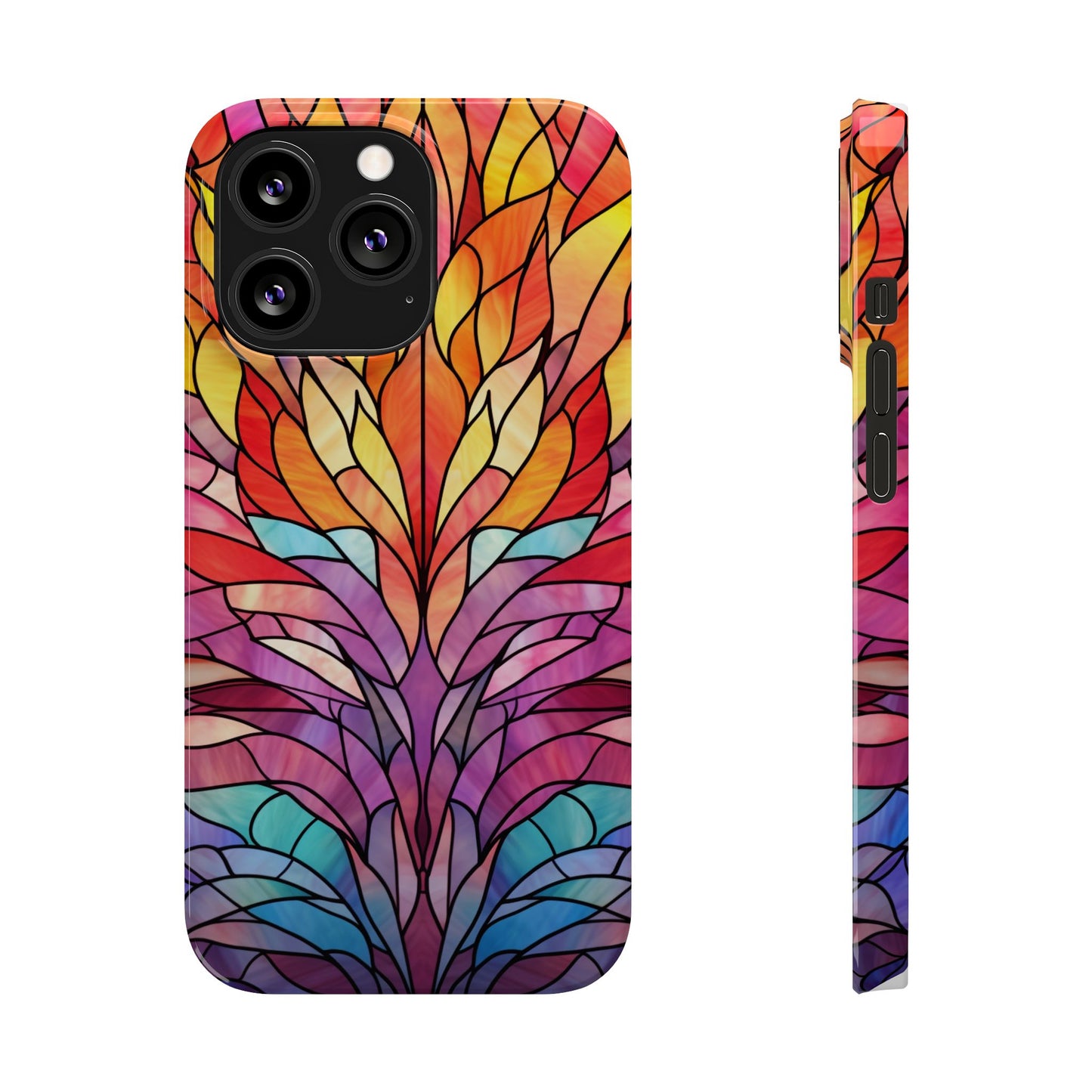 Vibrant Floral Slim Phone Cases, Colorful Smartphone Cover, Artistic Phone Skin, Unique Gift for Her, Nature-Inspired Accessory