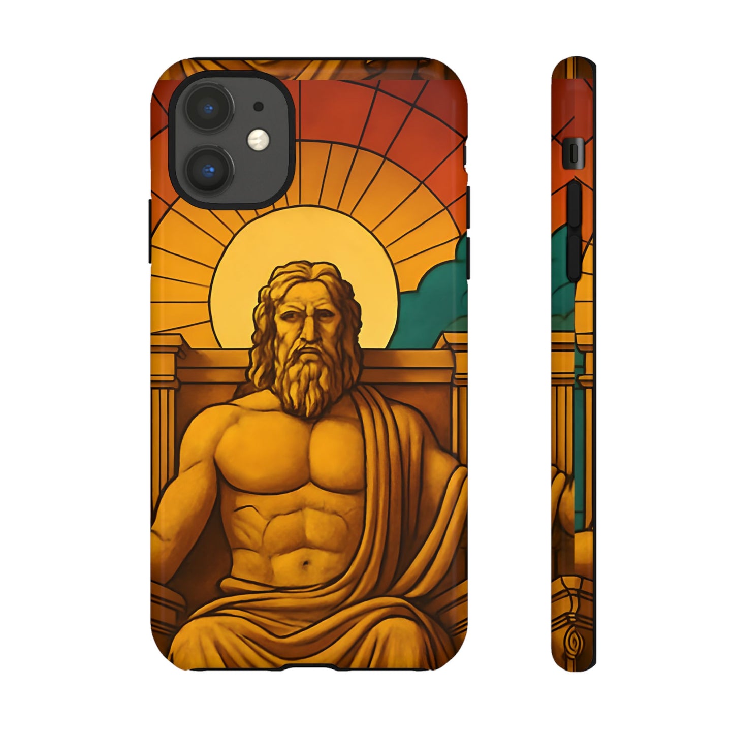 Olympia Zeus Statue Tough Phone Case - Classic Greek Art Design, Historic World Wonder Aesthetic, Compatible with iPhone, Galaxy, and Google