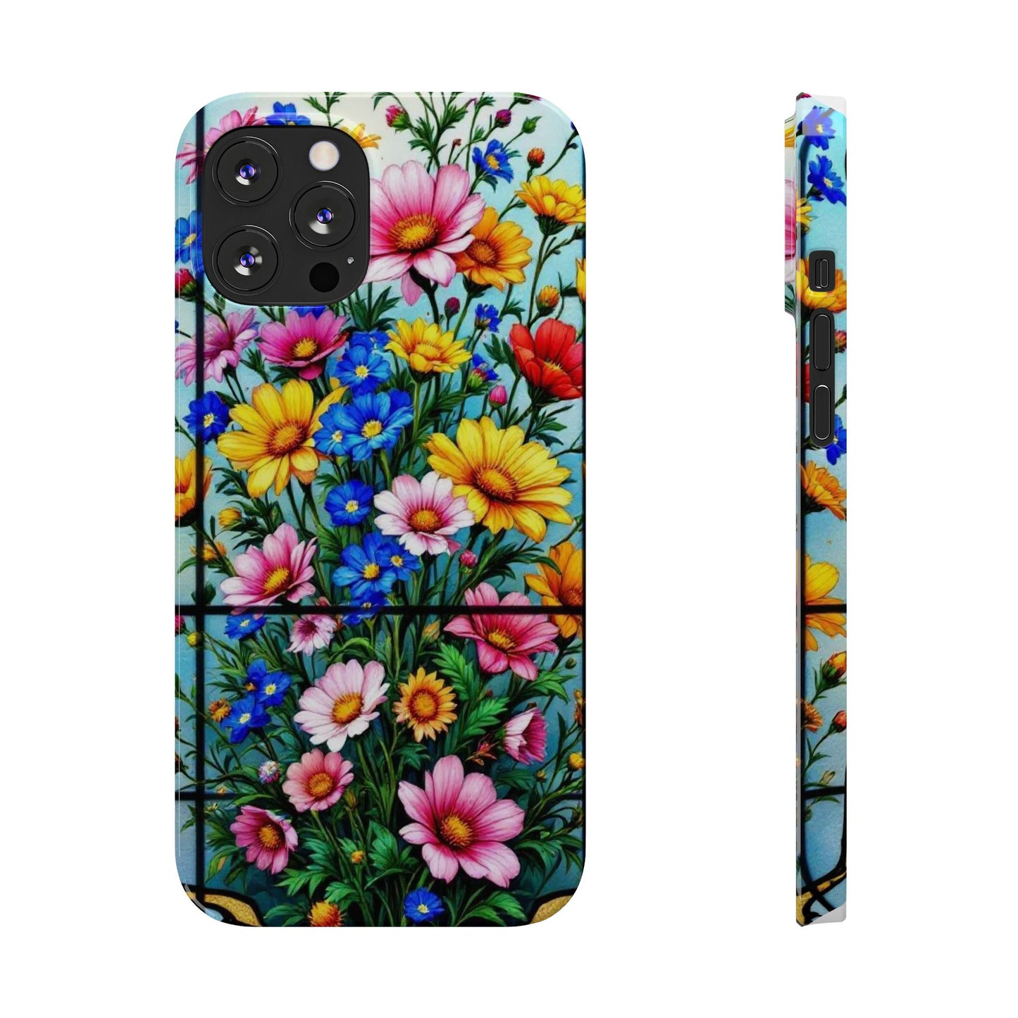 Vibrant Floral Slim Phone Cases | Cute Phone Cover Gifts for Nature Lovers, Spring Decor, Birthday or Holiday Gifts, Flower Design