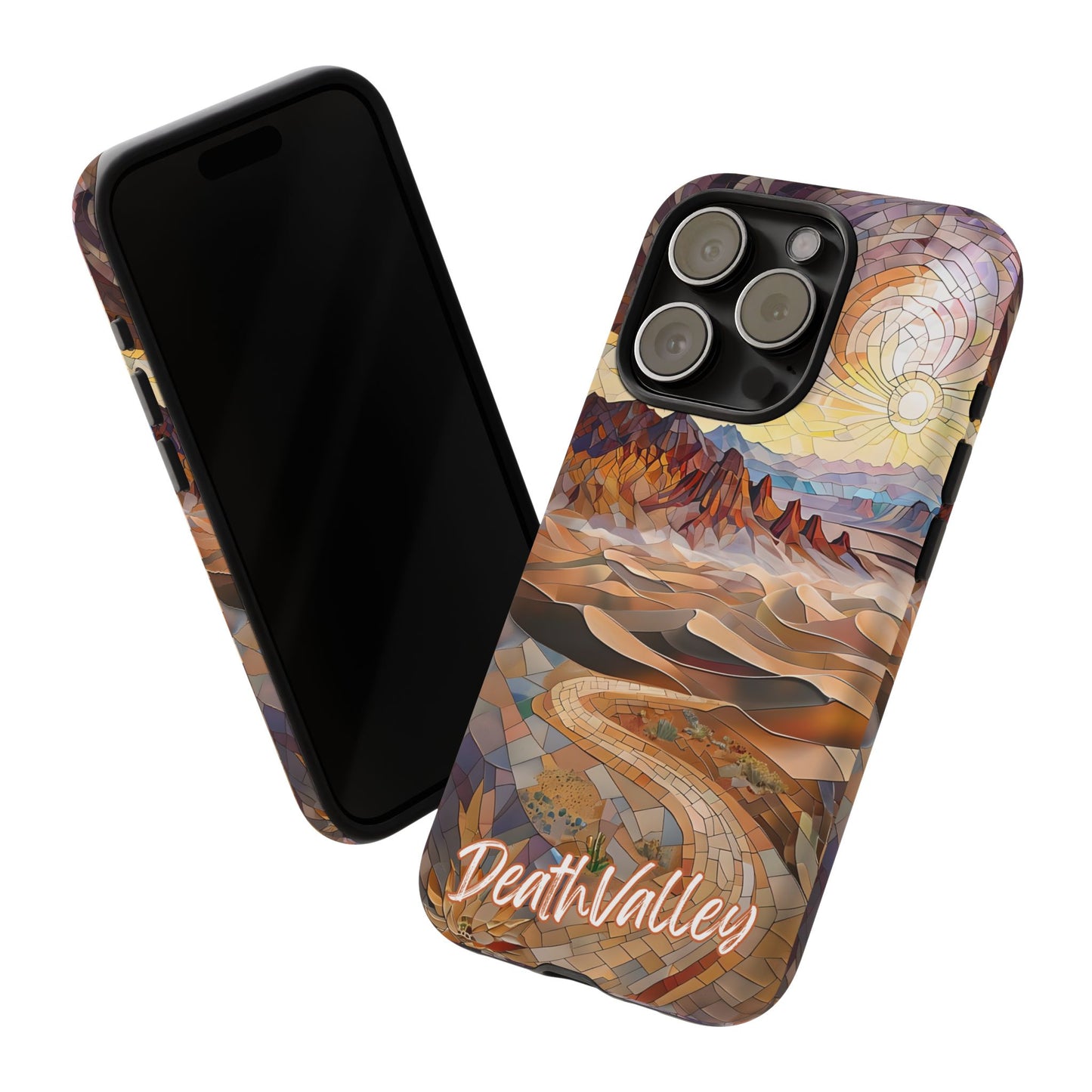Death Valley National Park California Phone Case, Mosaic Phone Case, Mountain Nature Art, National Park Gift, Scenic Forest Phone Cover
