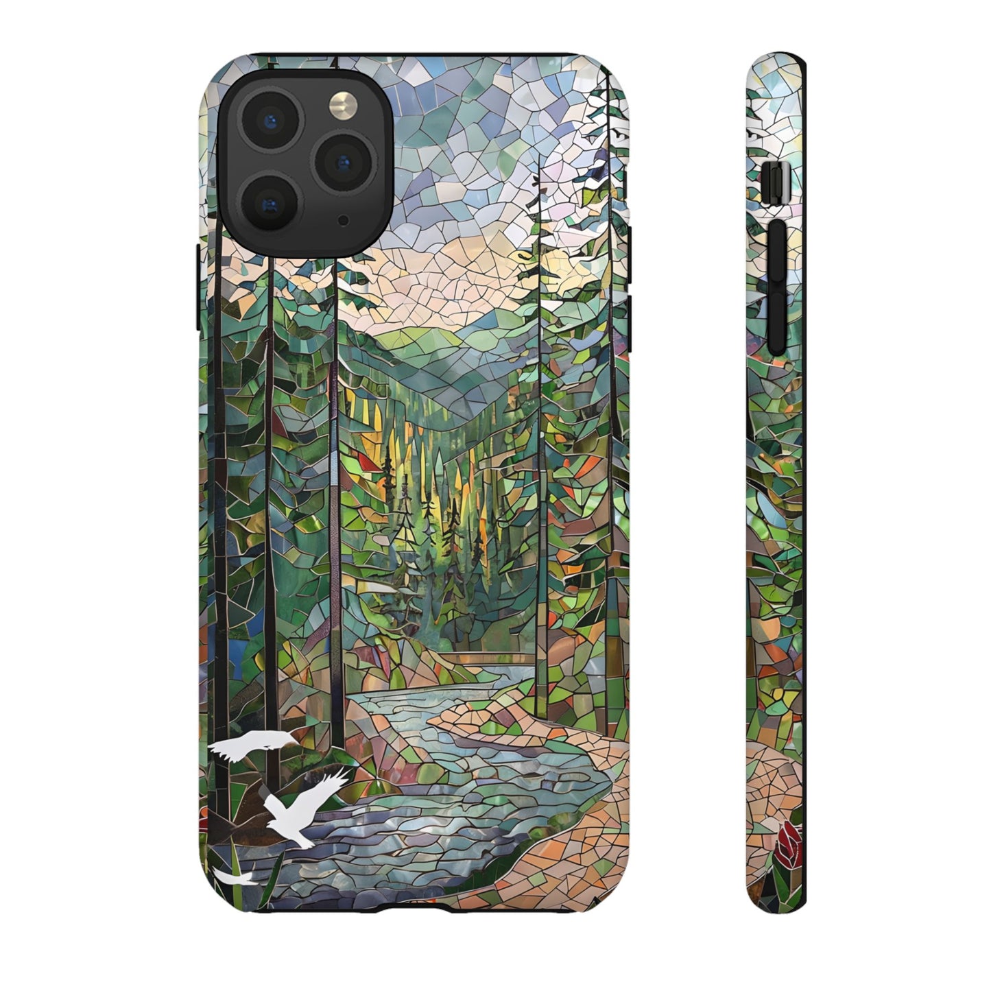Olympic National Park Phone Case, Mosaic Phone Case, Olympic National Park Art Gift, Scenic Waterfall Phone Cover, Landscape Aesthetic Case
