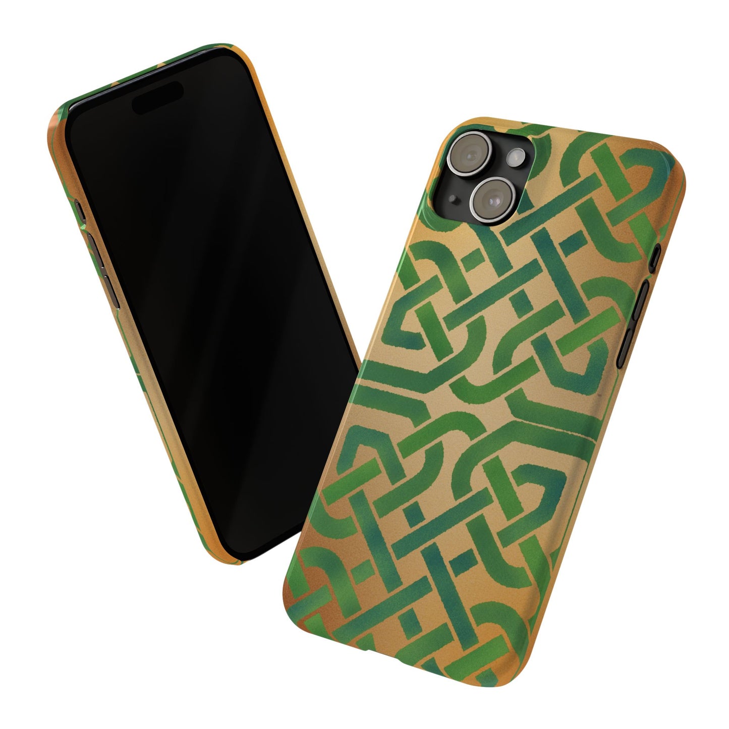 Celtic Knot Slim Phone Case, Irish Heritage Pattern Phone Cover, Celtic Art Design, Irish Culture Gift Compatible with iPhone