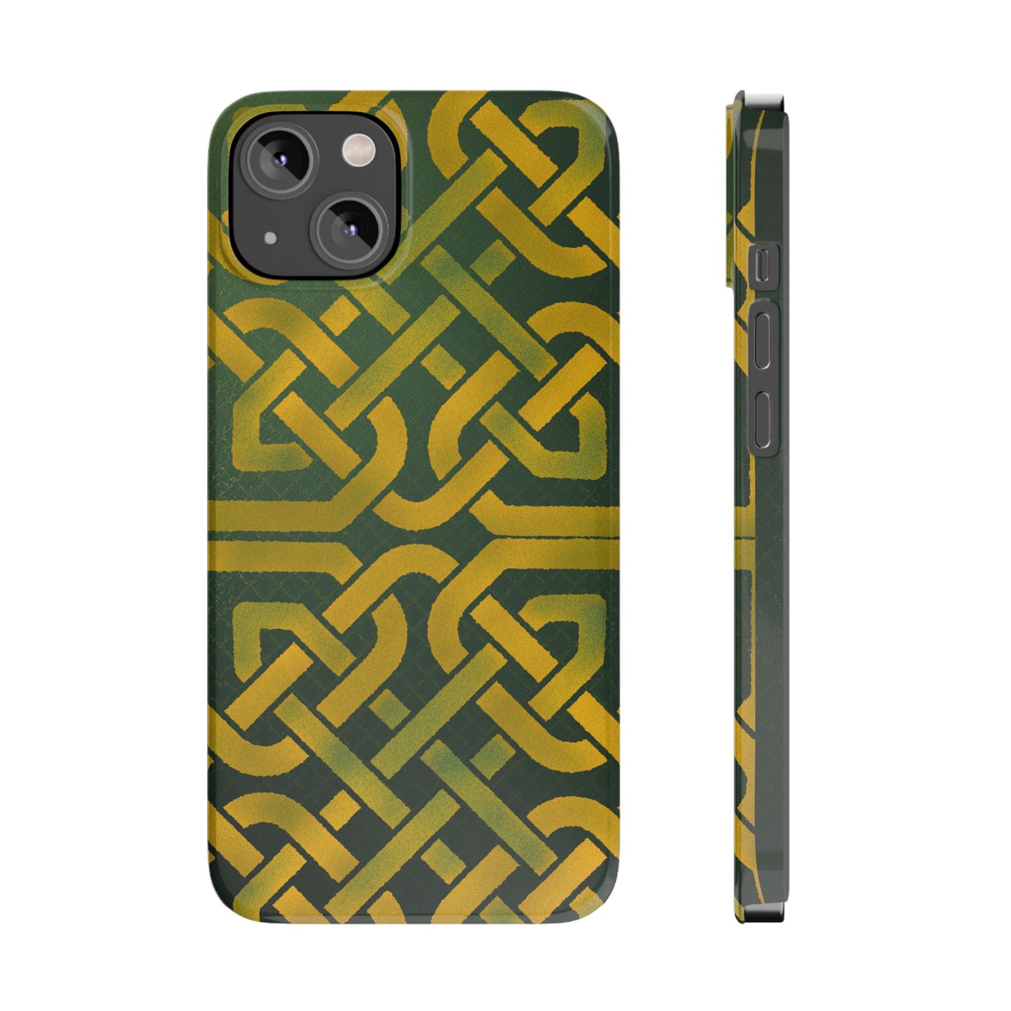 Celtic Knot Slim Phone Case, Irish Heritage Pattern Phone Cover, Celtic Art Design, Irish Culture Gift Compatible with iPhone