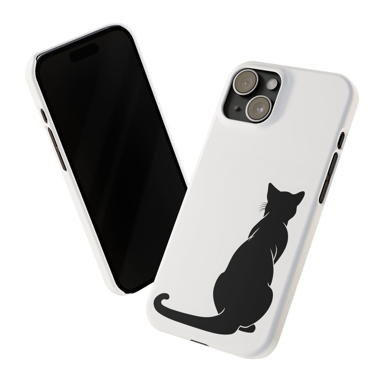 Black Cat Halloween Slim Phone Case Coquette, Creepy Cute Gift for Her, Goth Coquette Spooky Case, Compatible with iPhone, Galaxy, Google