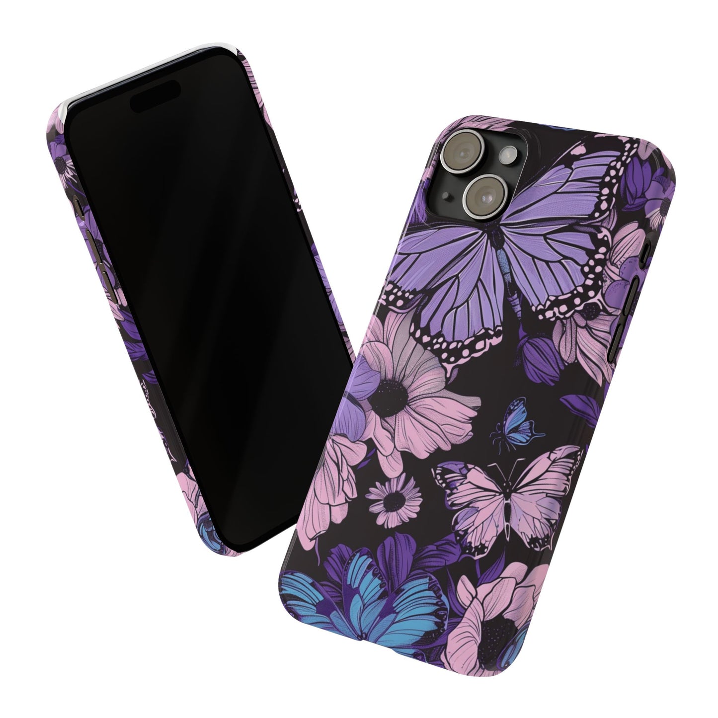 Butterfly Floral Phone Case | Slim Phone Cases for Nature Lovers, Floral Gifts, Trendy Accessories, Spring Vibes, Unique Phone Cover