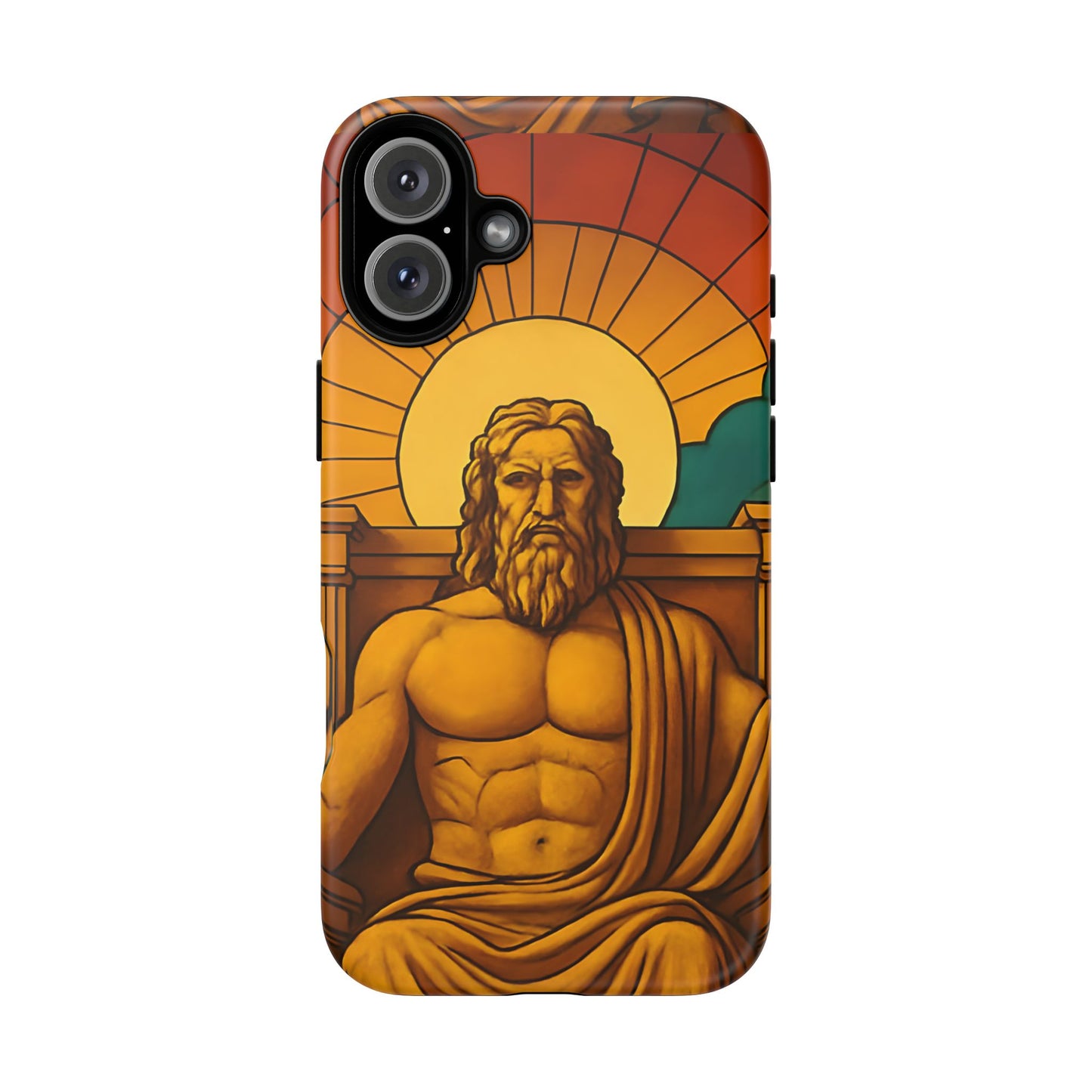 Olympia Zeus Statue Tough Phone Case - Classic Greek Art Design, Historic World Wonder Aesthetic, Compatible with iPhone, Galaxy, and Google