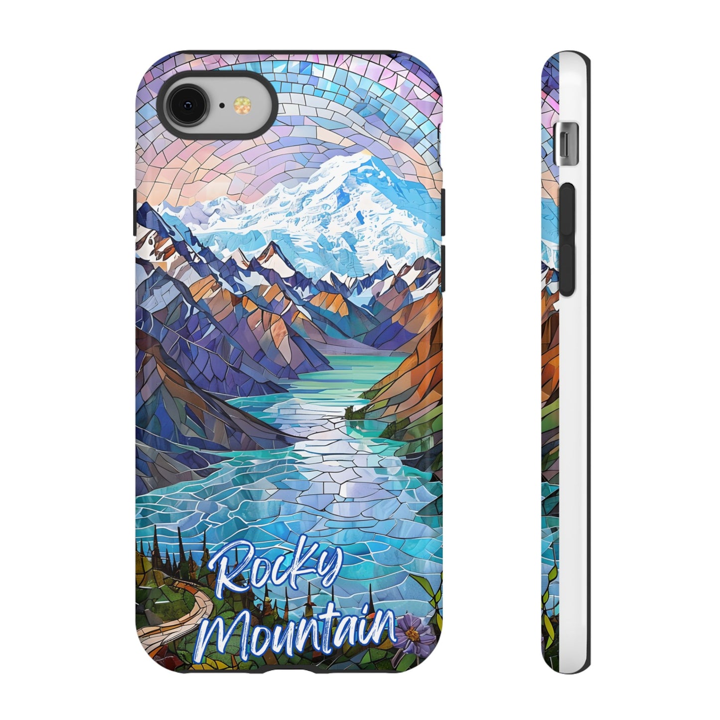 Rocky Mountain National Park Colorado Phone Case, Mosaic Phone Case, Mountain Nature Art, National Park Gift, Scenic Forest Phone Cover