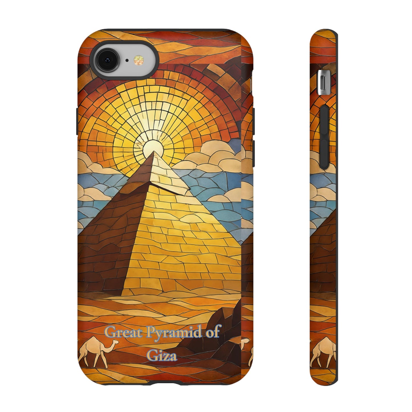 Great Pyramid of Giza Tough Phone Case - Ancient Egypt Aesthetic, World Wonder Art Design, Compatible with iPhone, Galaxy, and Google Phones