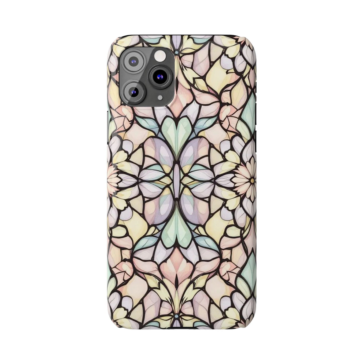 Floral Pattern Slim Phone Case - Perfect Gift for Nature Lovers, Stylish Accessory, Mobile Protection, Unique Design, Spring Vibes