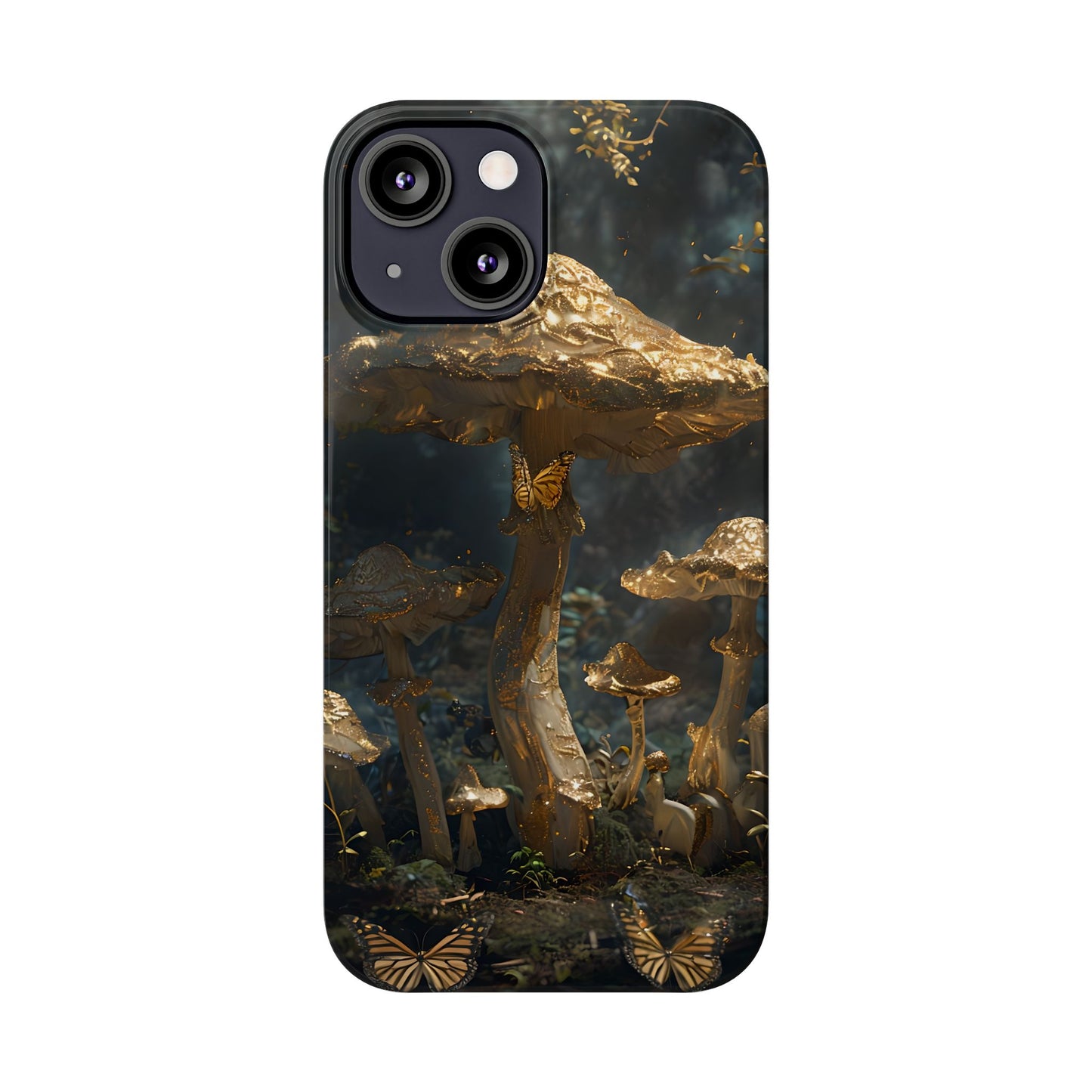Enchanted Forest Slim Phone Cases, Fantasy Phone Cover, Mushroom Design, Nature Lover Gift, Boho Chic Cell Phone Case
